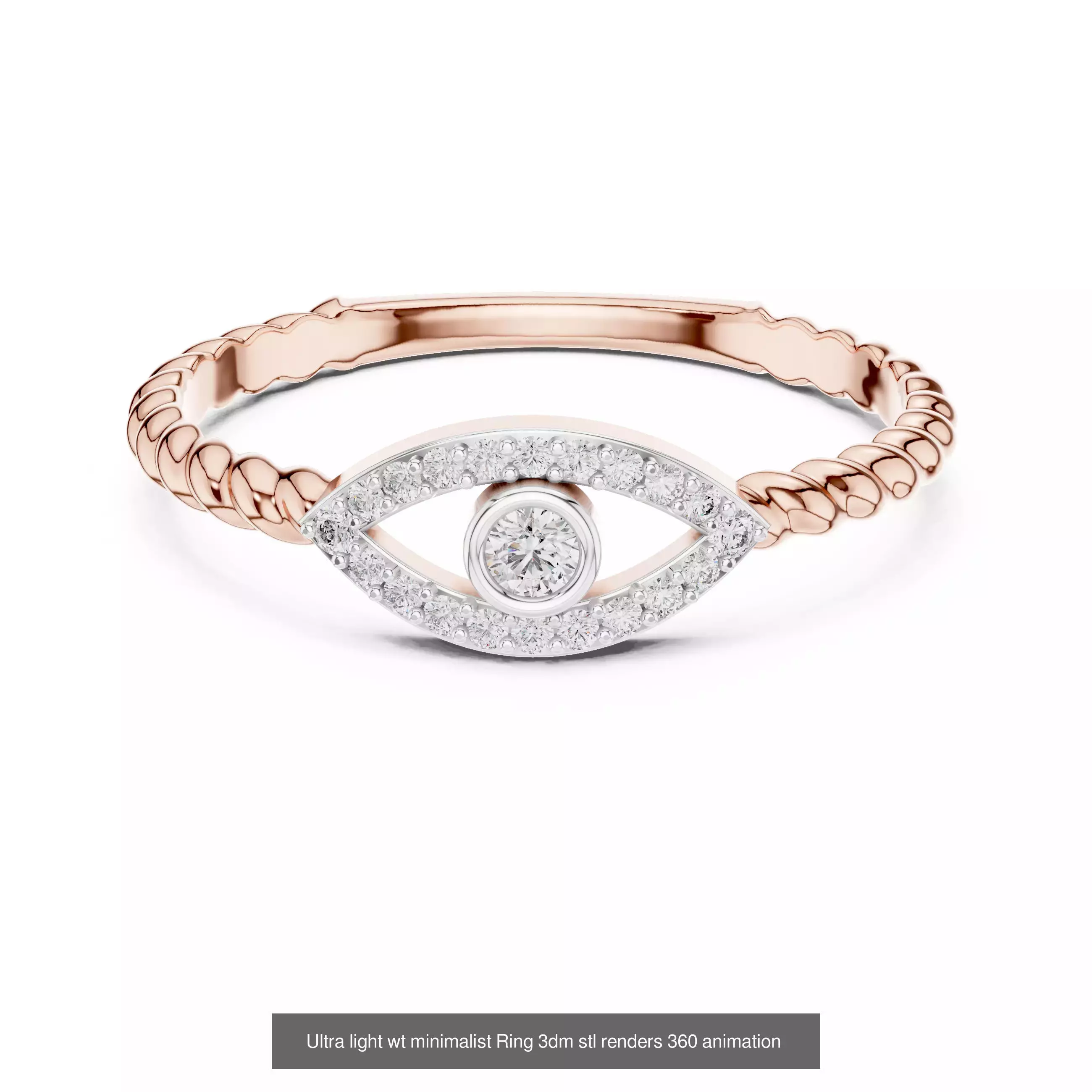 33 Ultra light wt minimalist Ring 3dm stl renders 360 animation 3D Model Collection_23