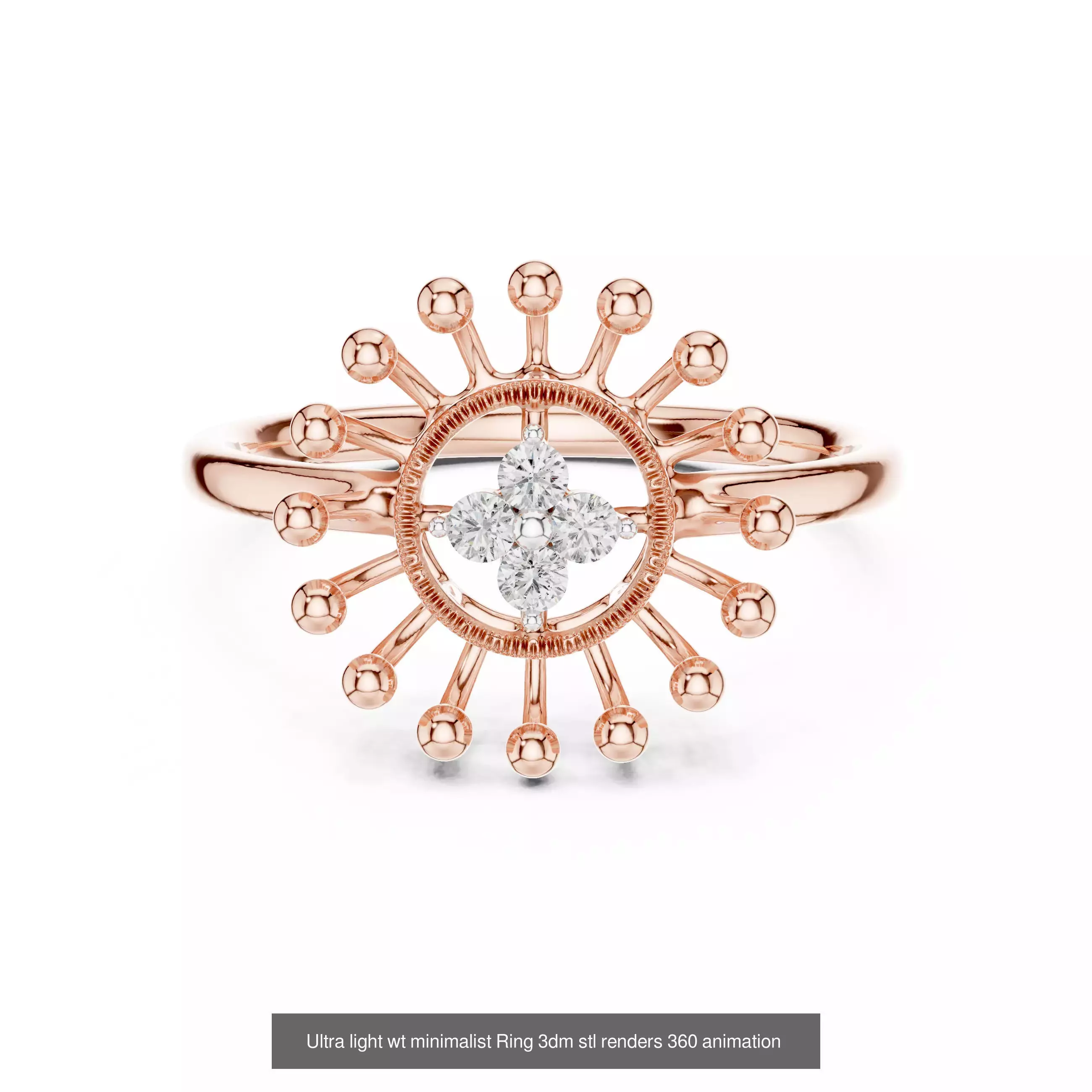 33 Ultra light wt minimalist Ring 3dm stl renders 360 animation 3D Model Collection_10