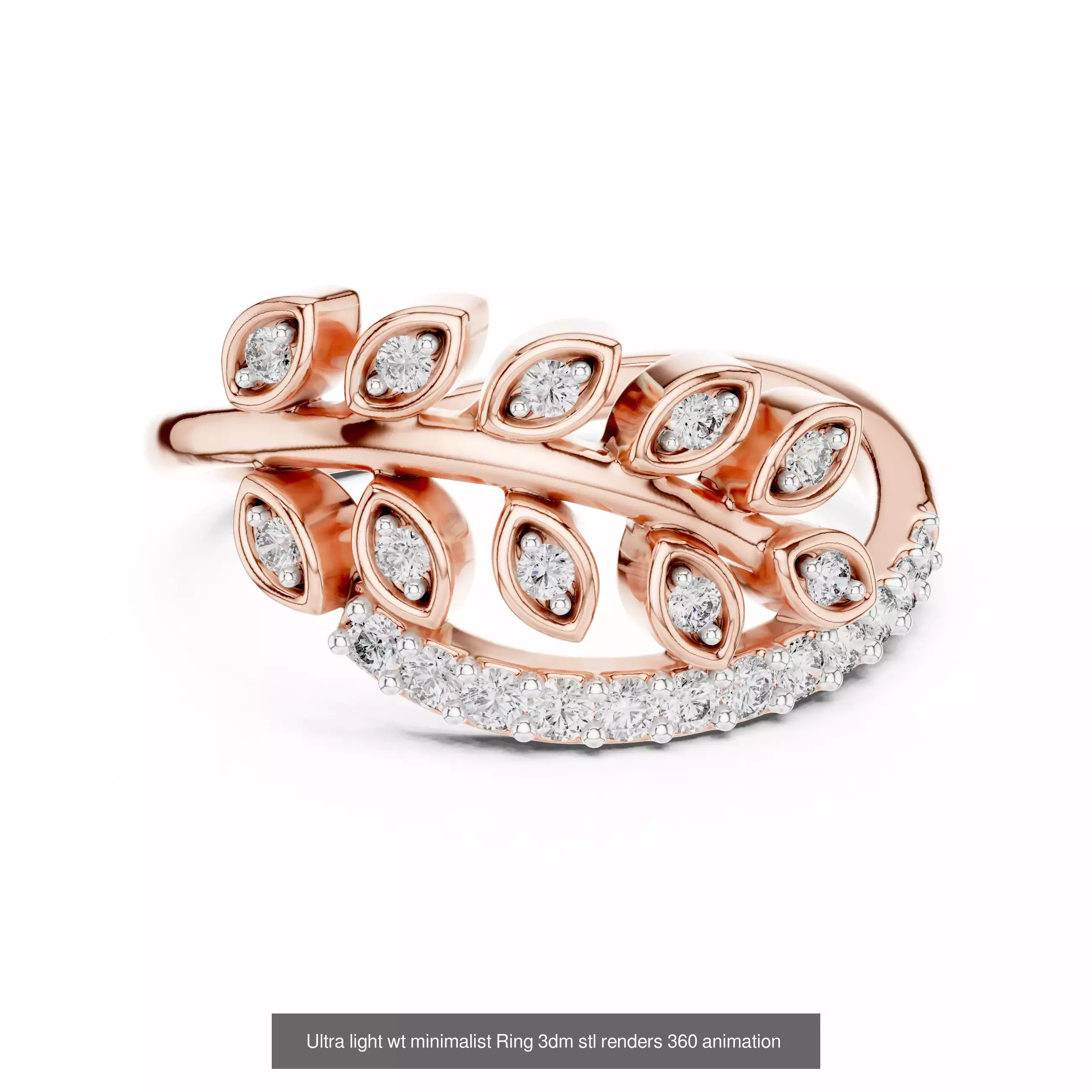 33 Ultra light wt minimalist Ring 3dm stl renders 360 animation 3D Model Collection_7