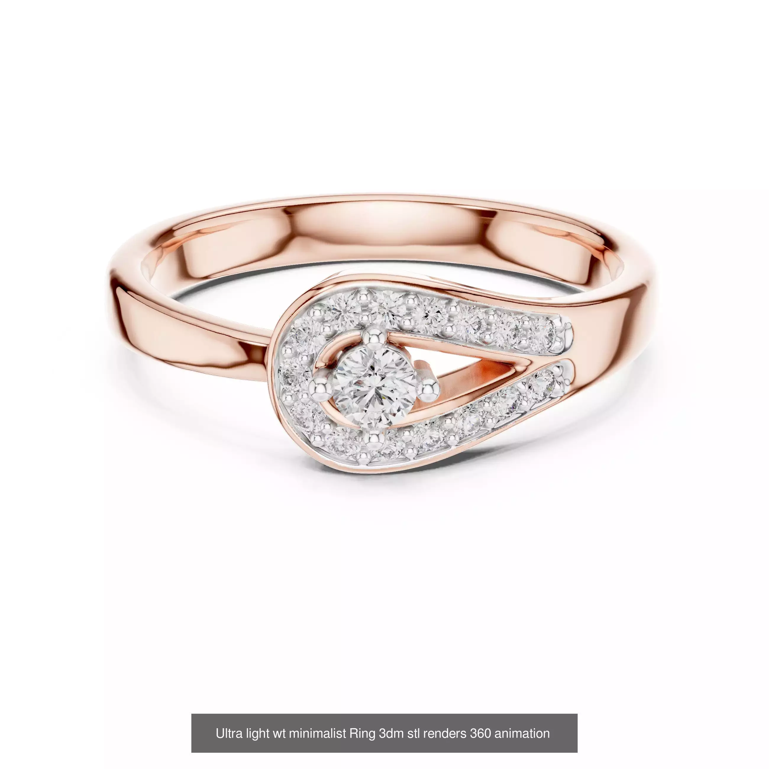 33 Ultra light wt minimalist Ring 3dm stl renders 360 animation 3D Model Collection_32