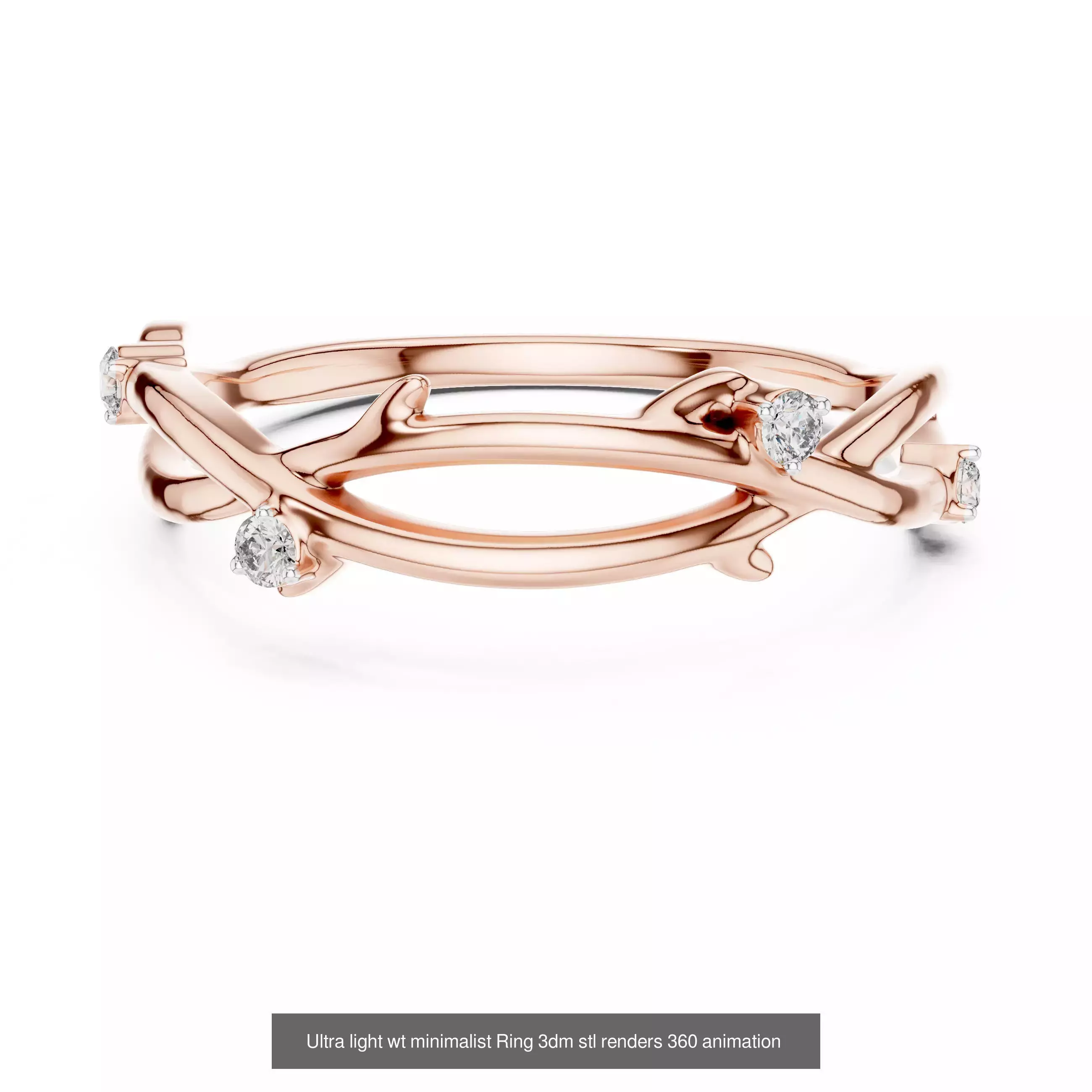 33 Ultra light wt minimalist Ring 3dm stl renders 360 animation 3D Model Collection_15