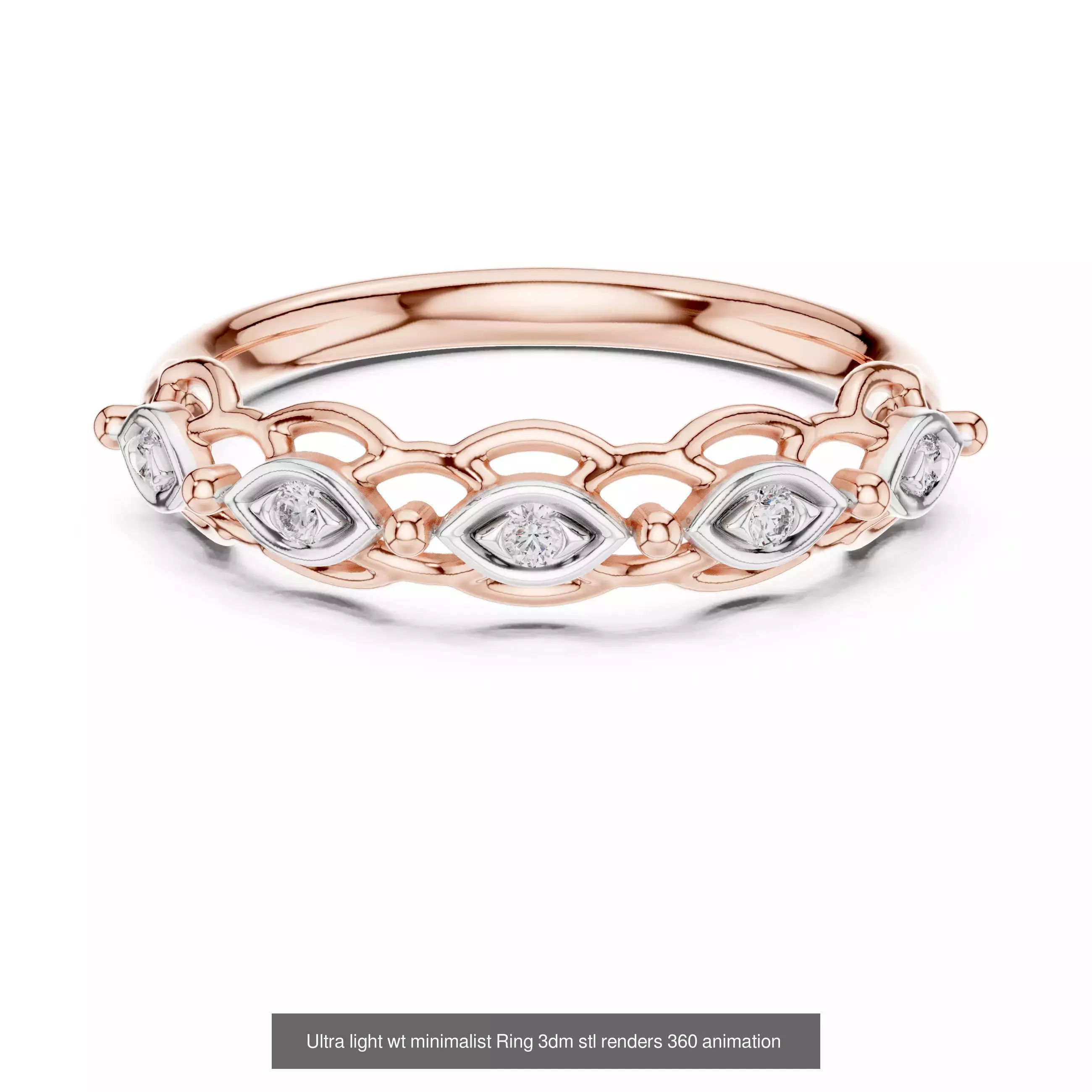 33 Ultra light wt minimalist Ring 3dm stl renders 360 animation 3D Model Collection_2