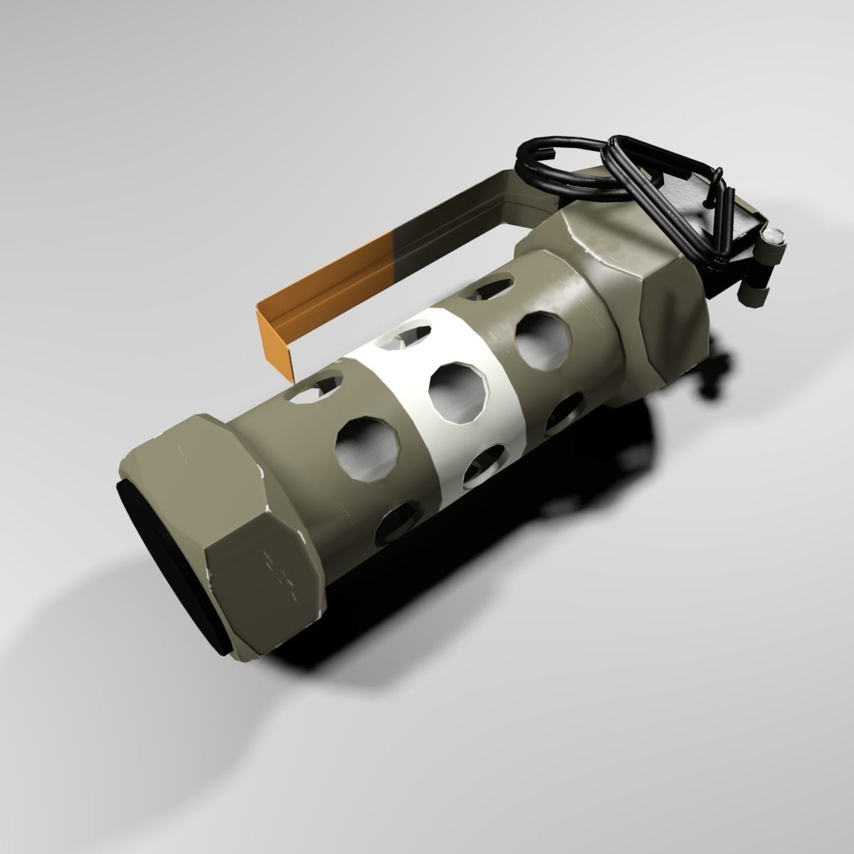 M84 Stun Grenade Low-poly 3D model_3