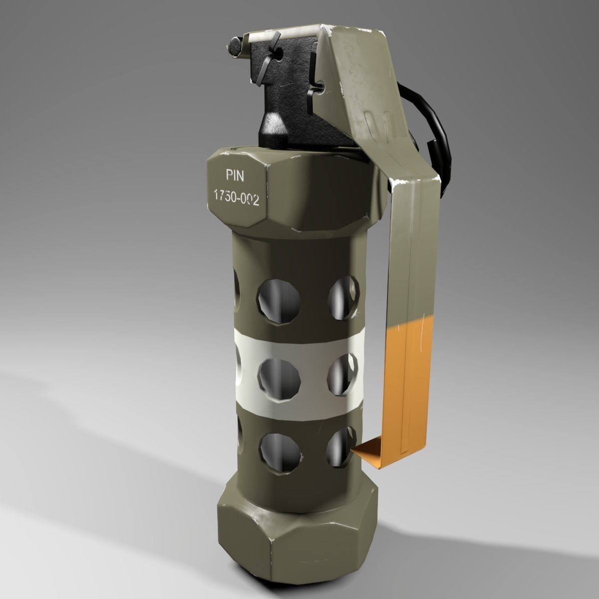 M84 Stun Grenade Low-poly 3D model_7