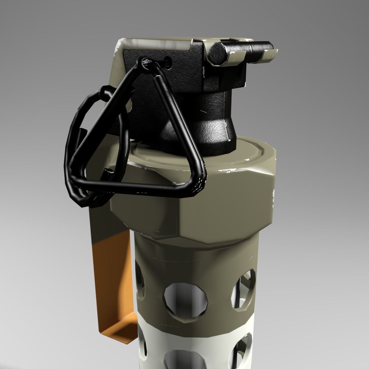 M84 Stun Grenade Low-poly 3D model_6
