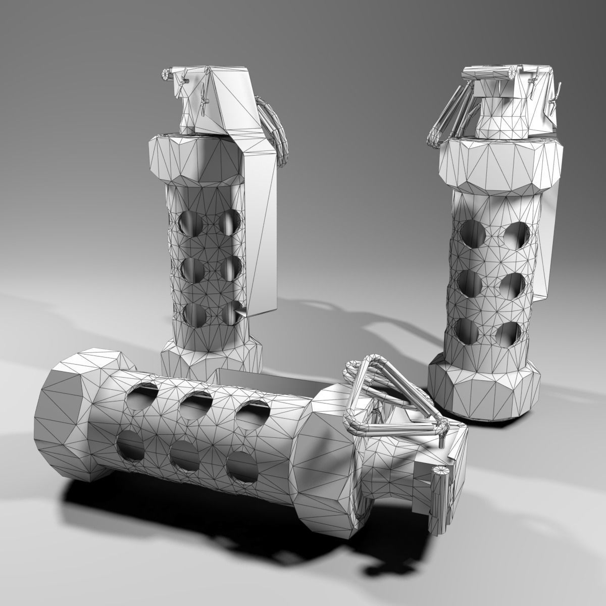 M84 Stun Grenade Low-poly 3D model_13