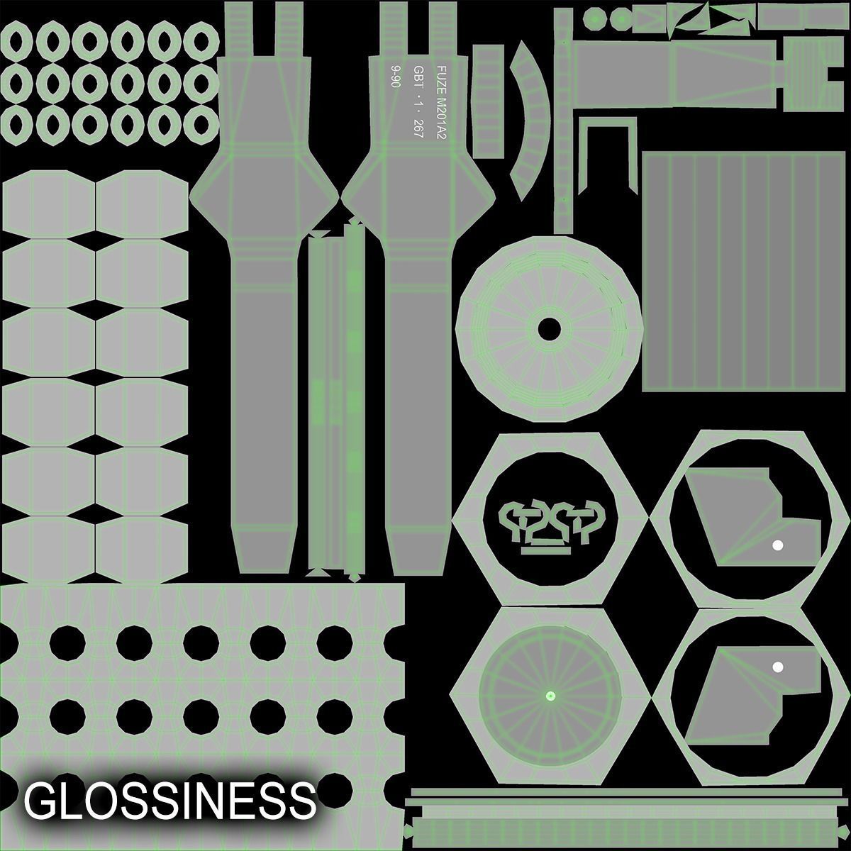 M84 Stun Grenade Low-poly 3D model_20