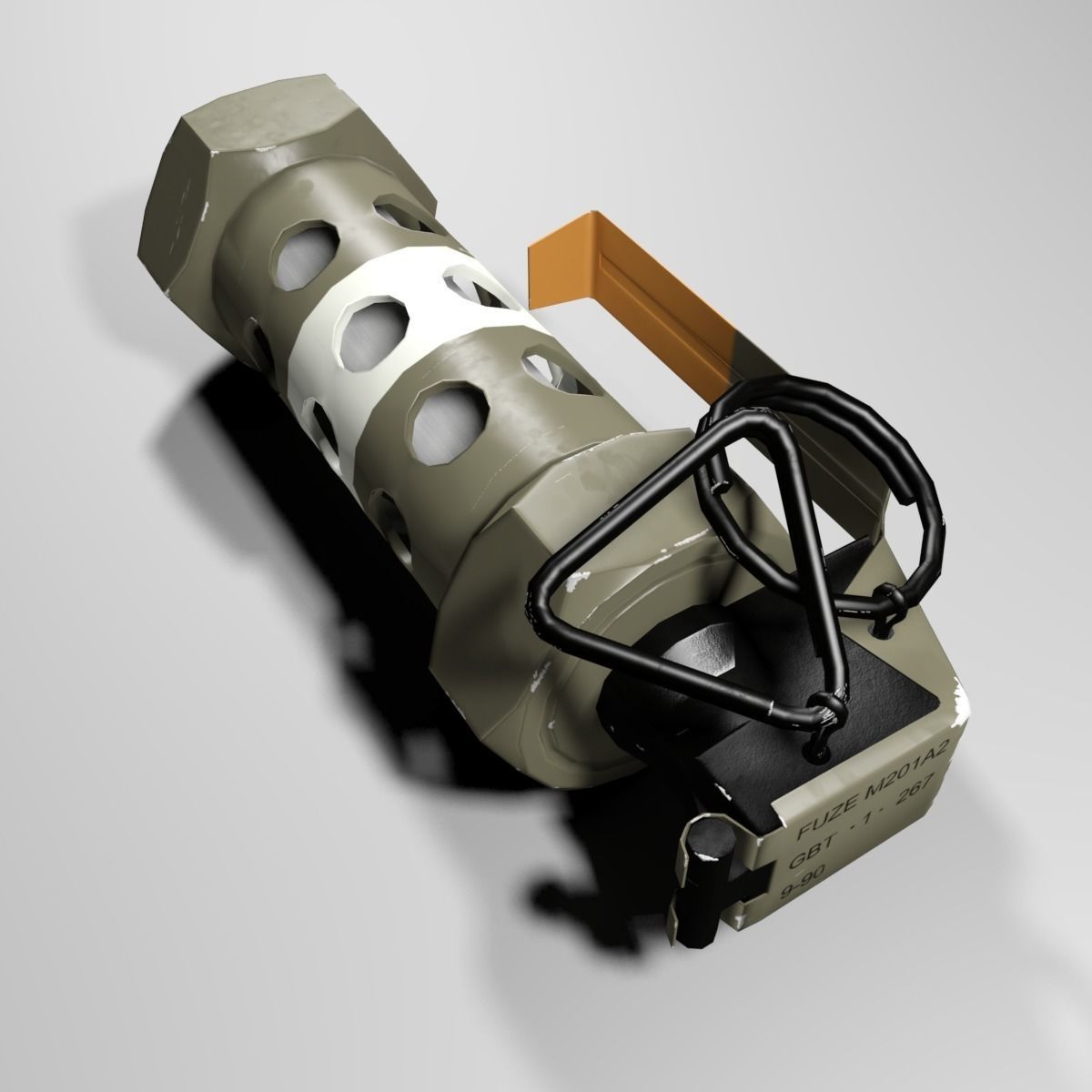 M84 Stun Grenade Low-poly 3D model_4