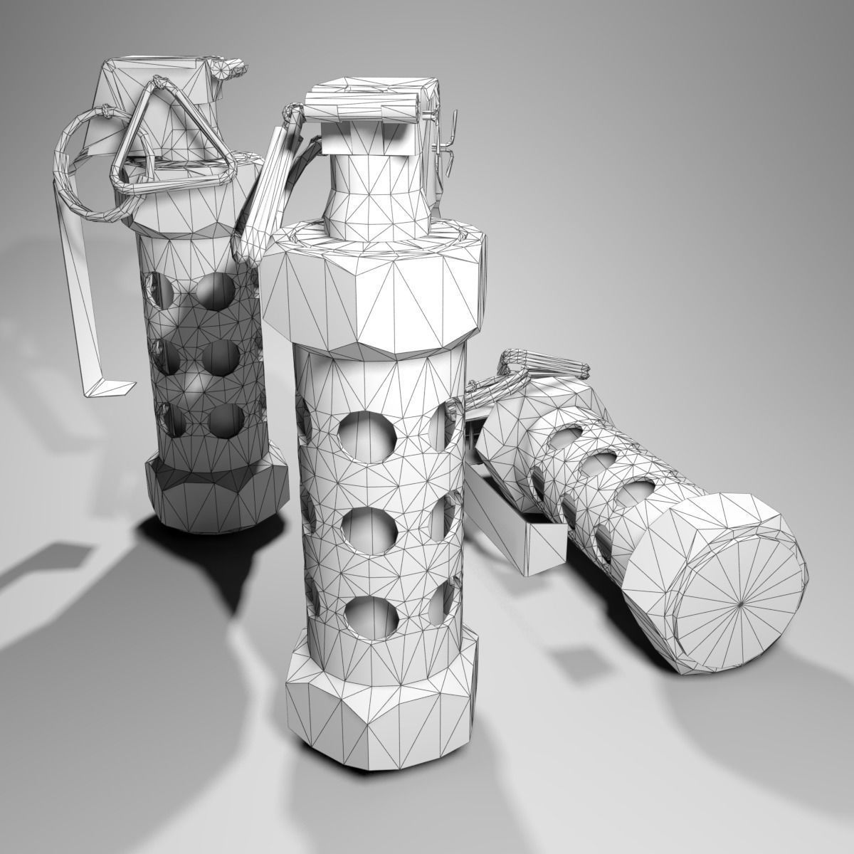 M84 Stun Grenade Low-poly 3D model_12