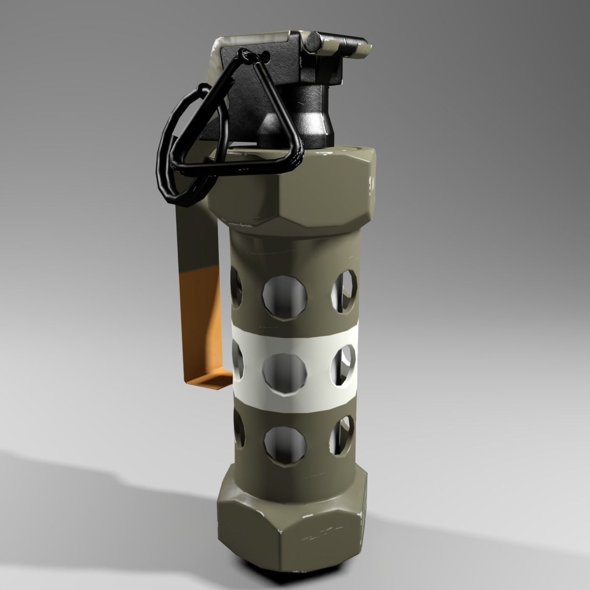M84 Stun Grenade Low-poly 3D model_10