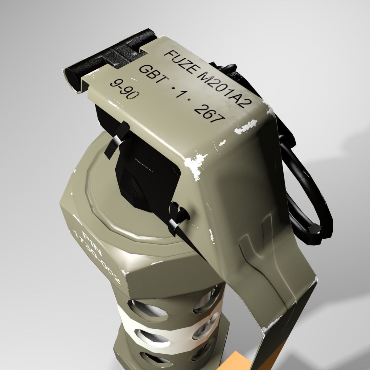 M84 Stun Grenade Low-poly 3D model_5