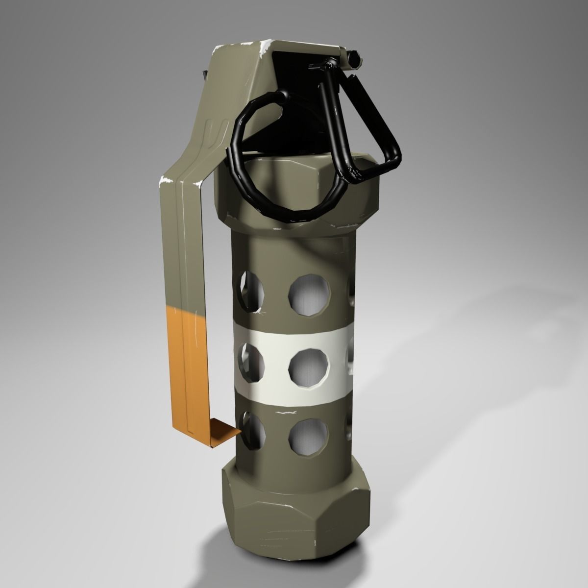 M84 Stun Grenade Low-poly 3D model_11