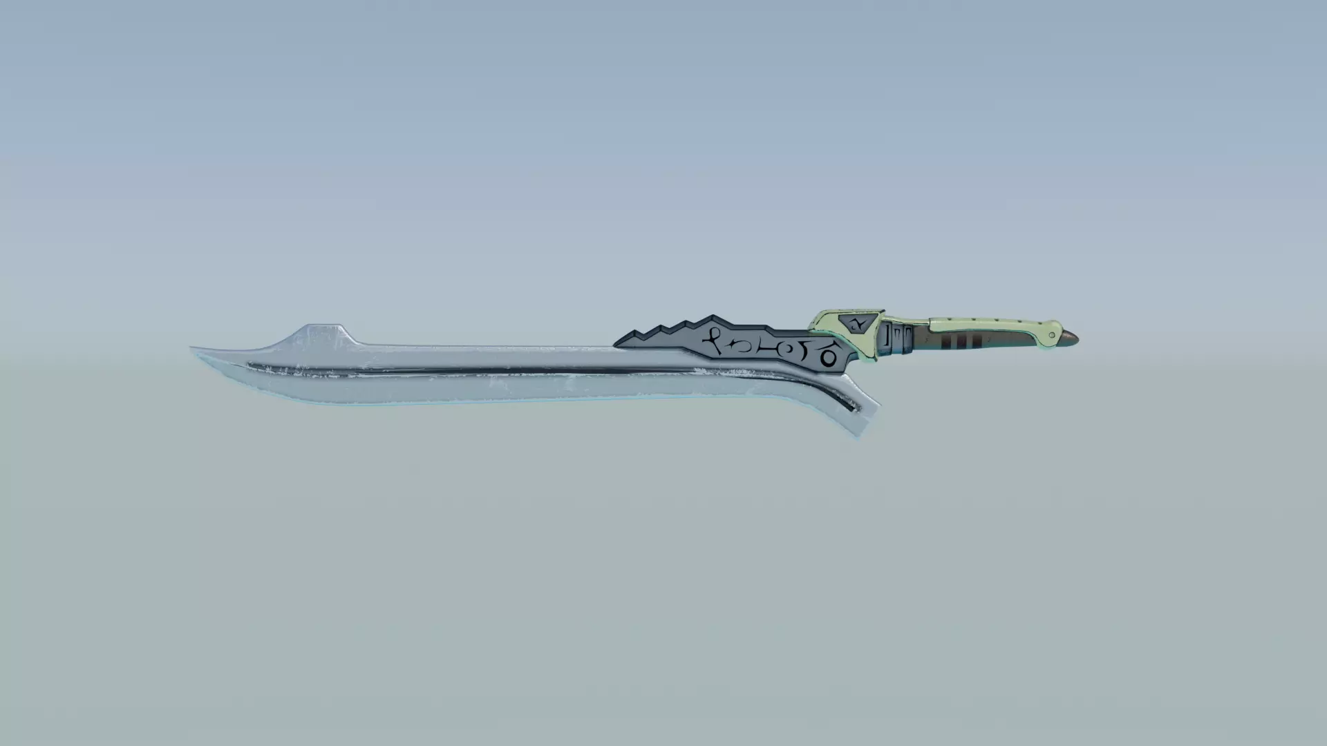 Cyberpunk Warrior Dual Blades animation Low-poly 3D model_8
