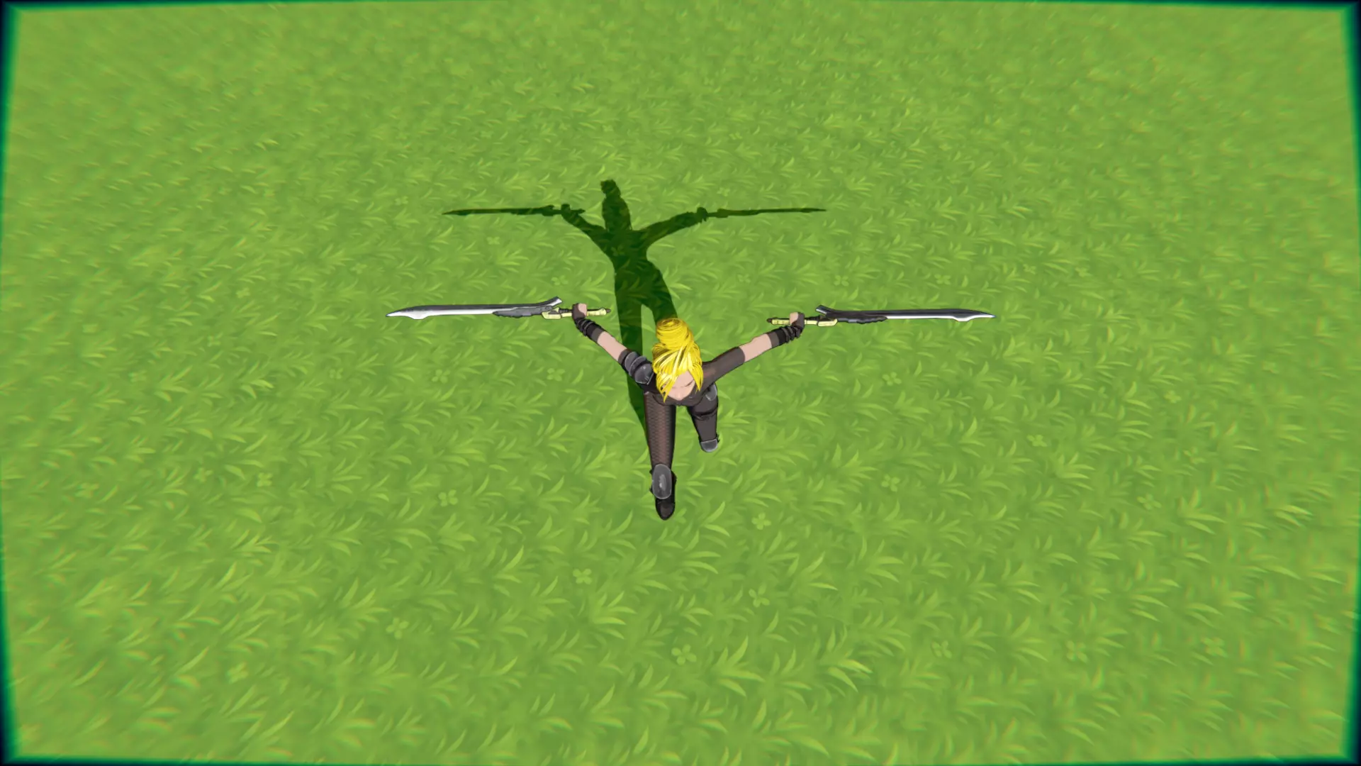 Cyberpunk Warrior Dual Blades animation Low-poly 3D model_45