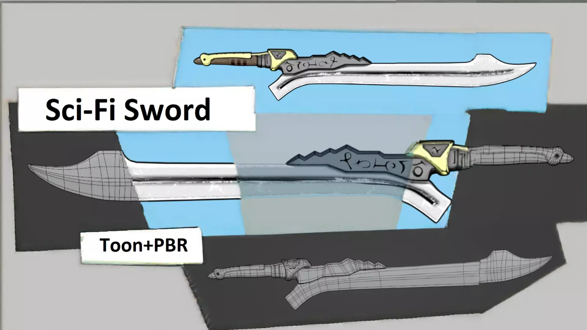 Cyberpunk Warrior Dual Blades animation Low-poly 3D model_7
