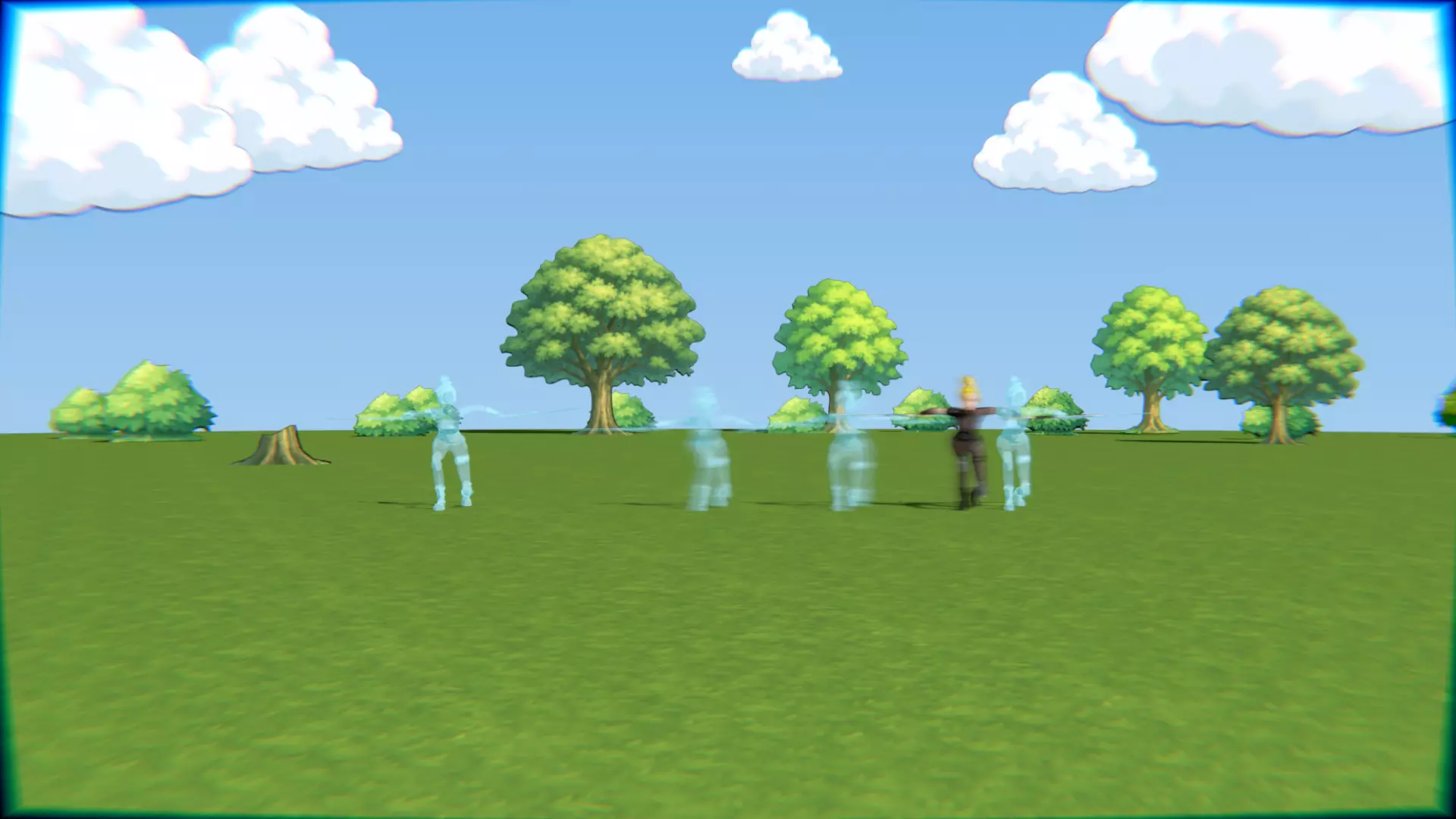 Cyberpunk Warrior Dual Blades animation Low-poly 3D model_37