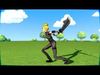 Cyberpunk Warrior Dual Blades animation Low-poly 3D model_1