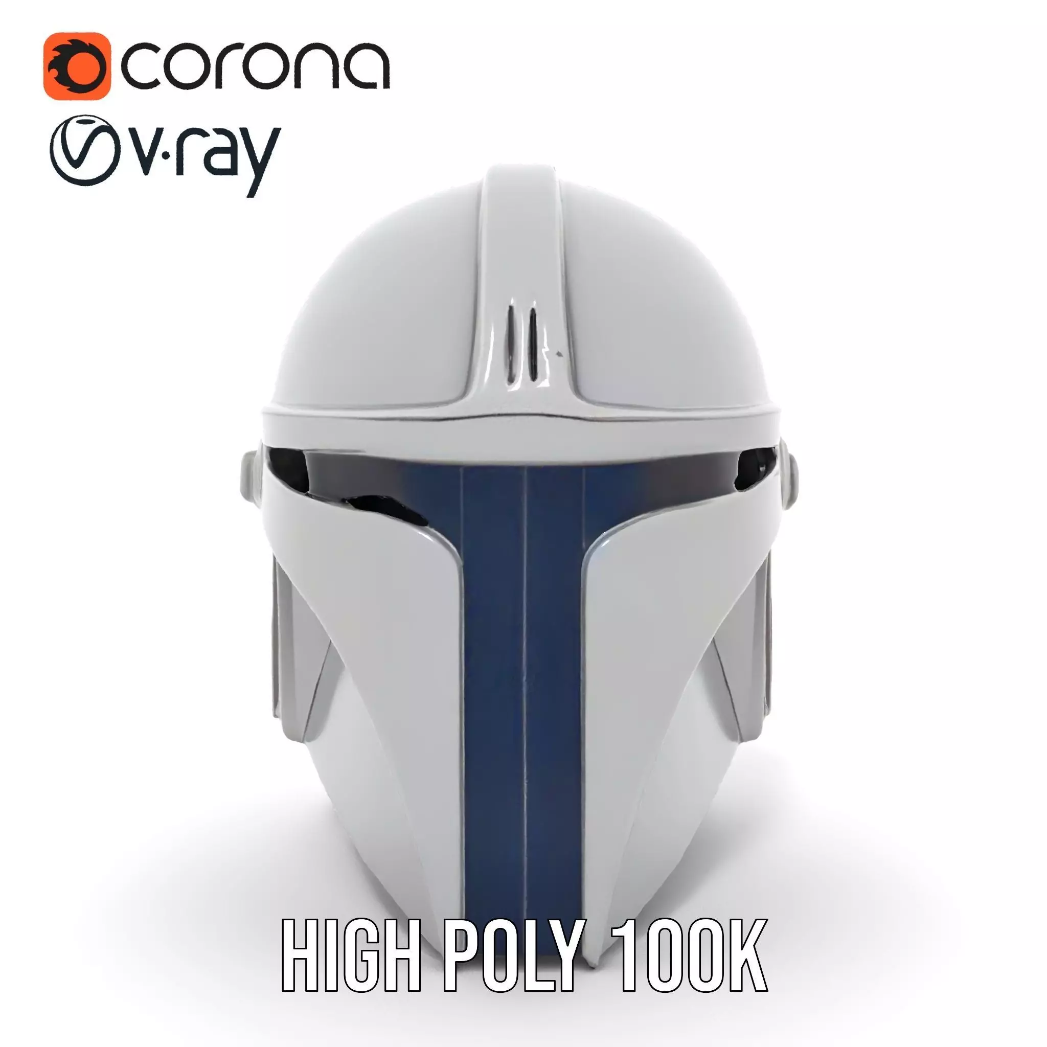 Metallic SciFi Helmet model pack Low-poly 3D model_23