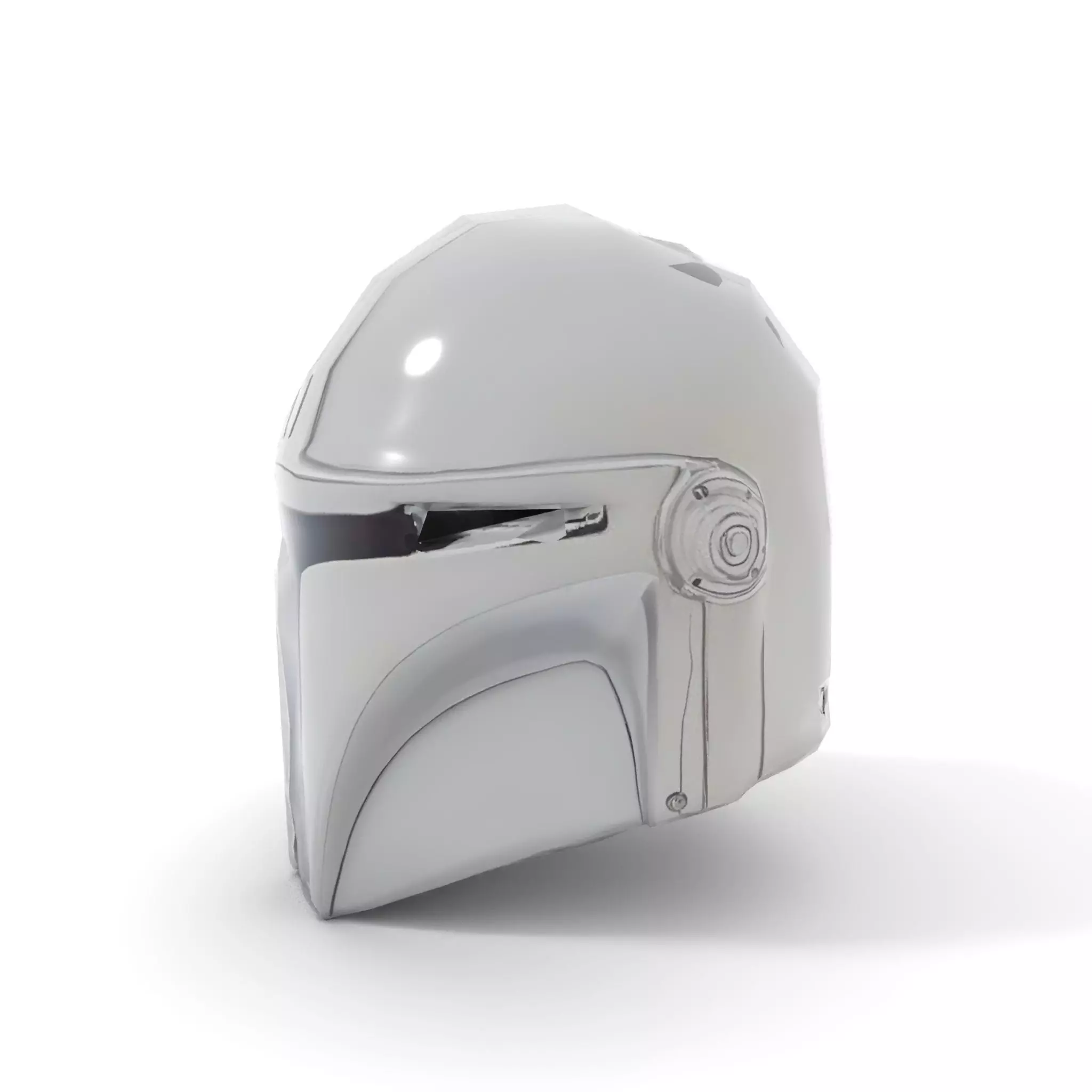 Metallic SciFi Helmet model pack Low-poly 3D model_7