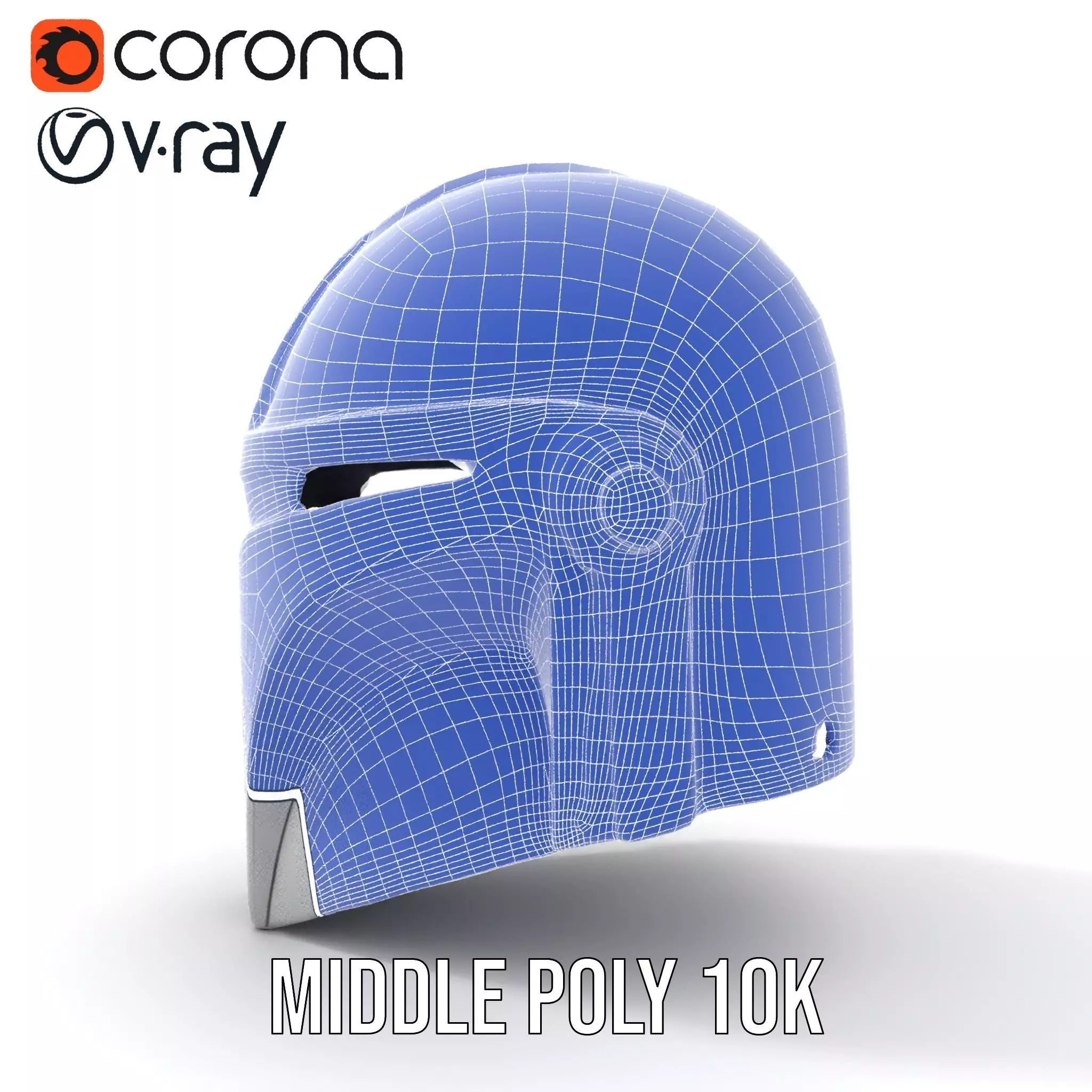 Metallic SciFi Helmet model pack Low-poly 3D model_30