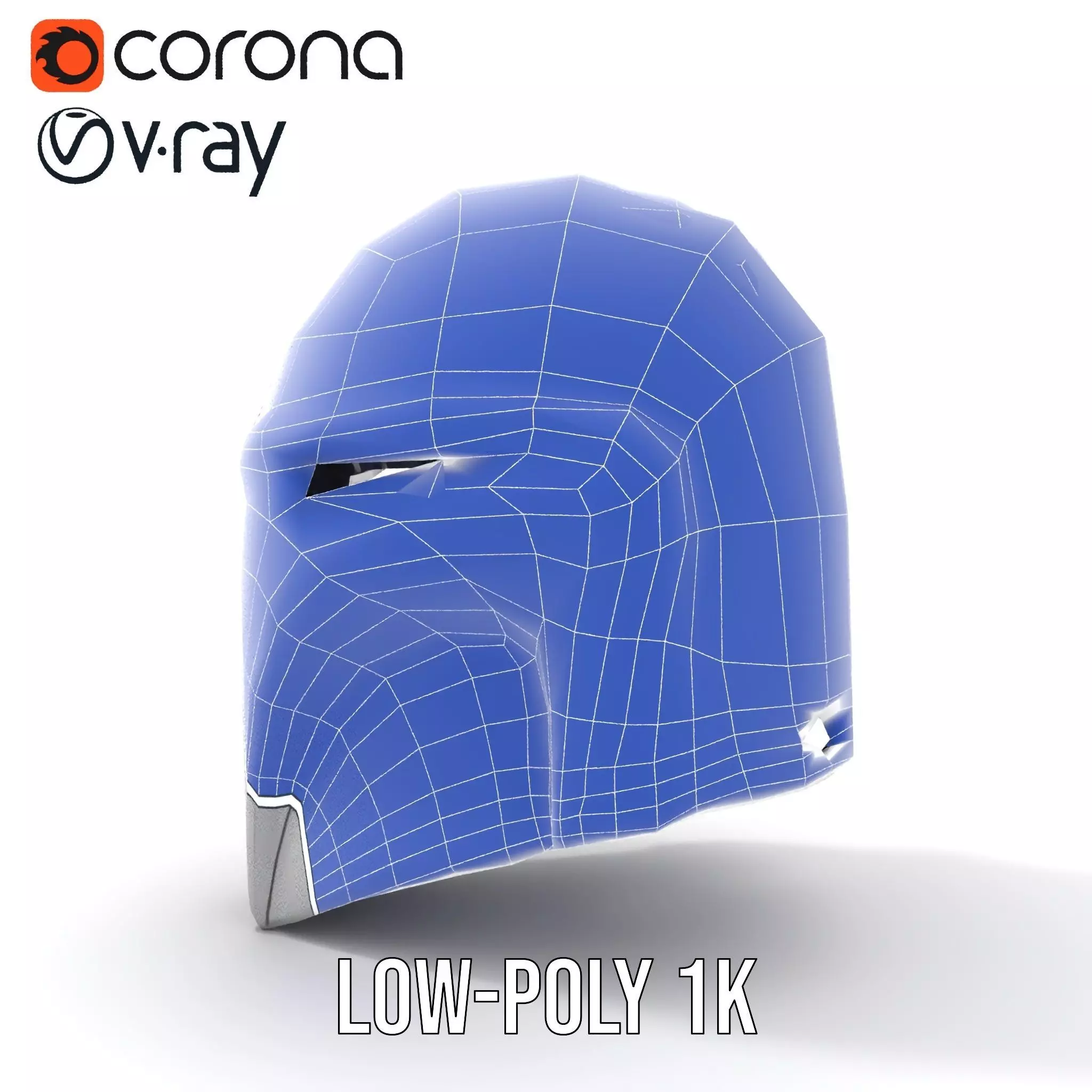 Metallic SciFi Helmet model pack Low-poly 3D model_28