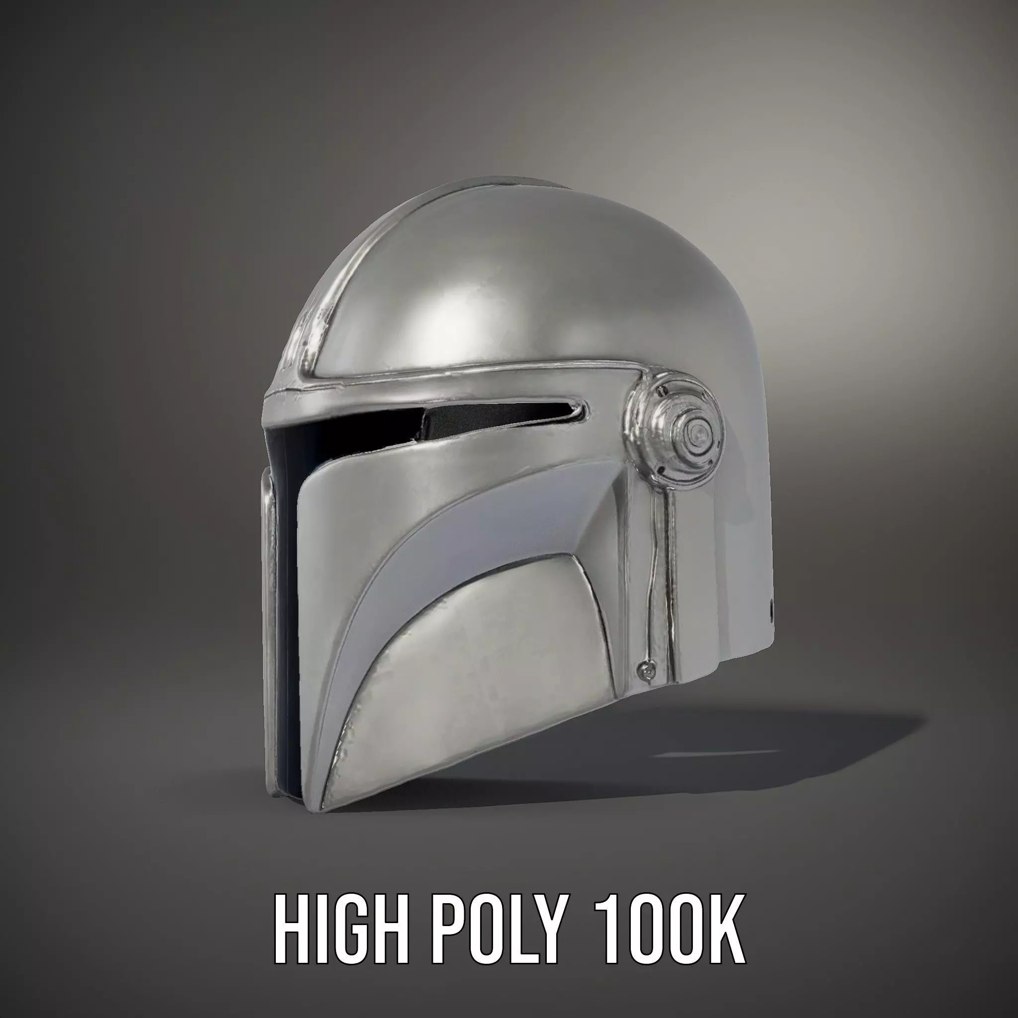 Metallic SciFi Helmet model pack Low-poly 3D model_8