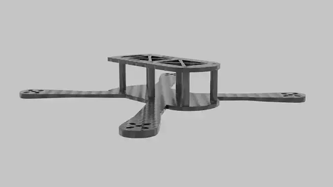 fpv drone frame Low-poly 3D model