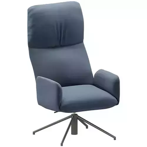 Modern Blue Swivel Office Chair 