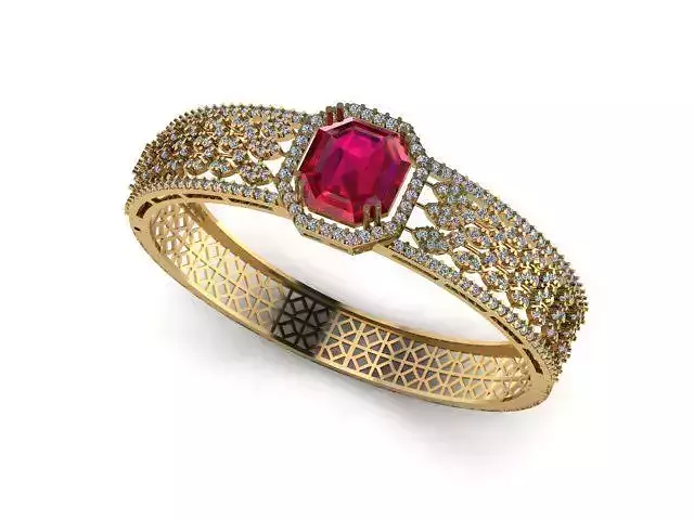 Luxury Ruby Bracelet with Sparkling Diamonds