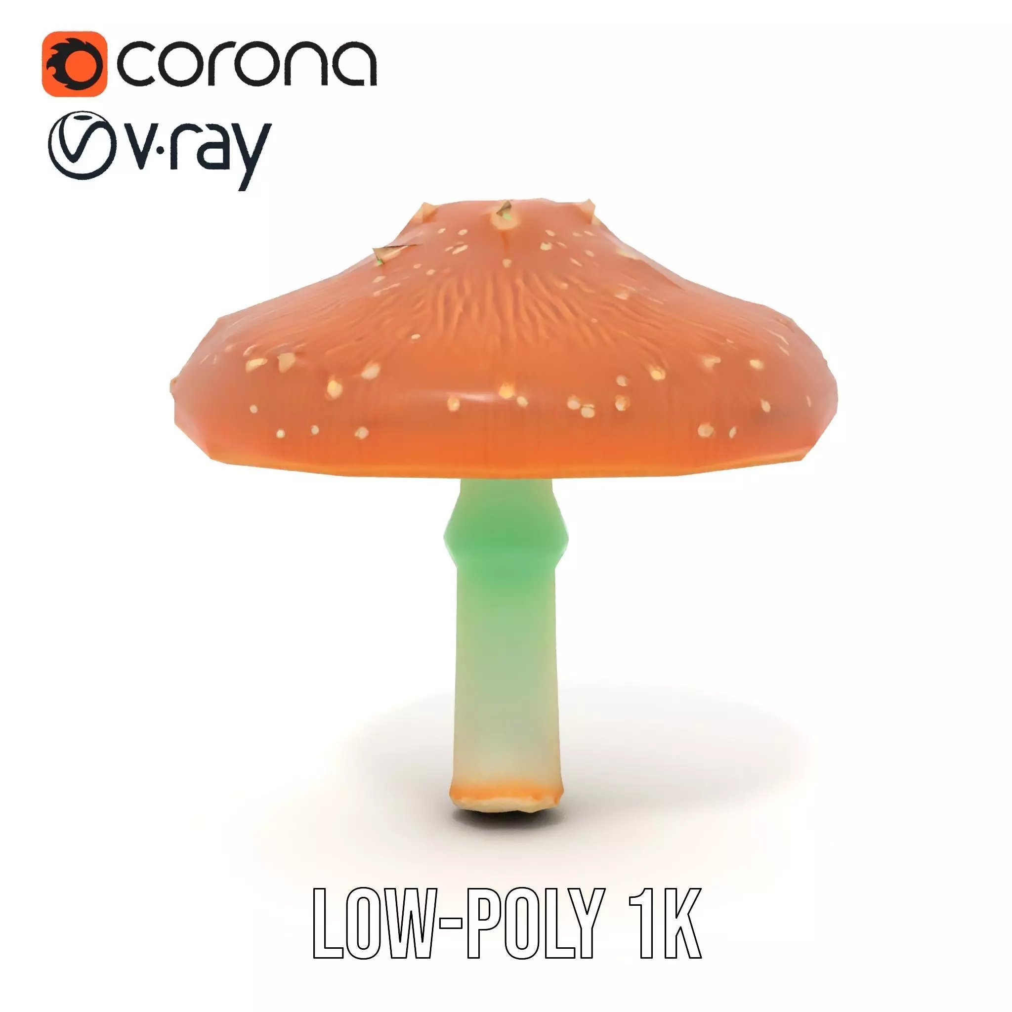 Spiky Mushroom model pack Low-poly 3D model_17