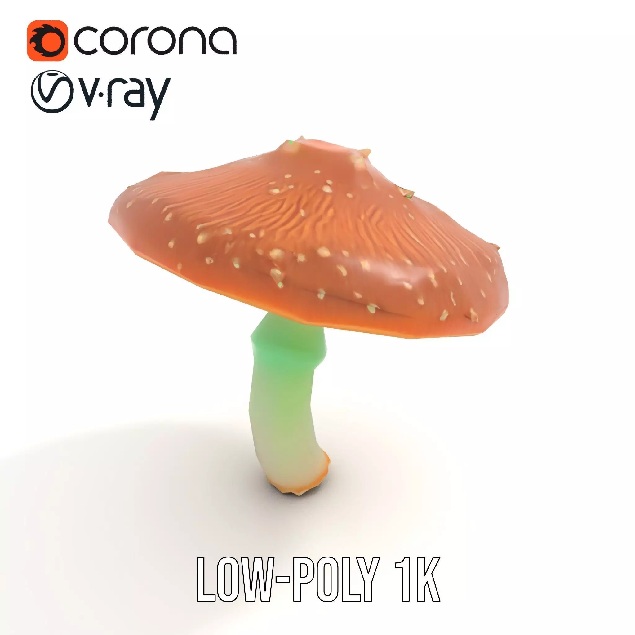 Spiky Mushroom model pack Low-poly 3D model_22