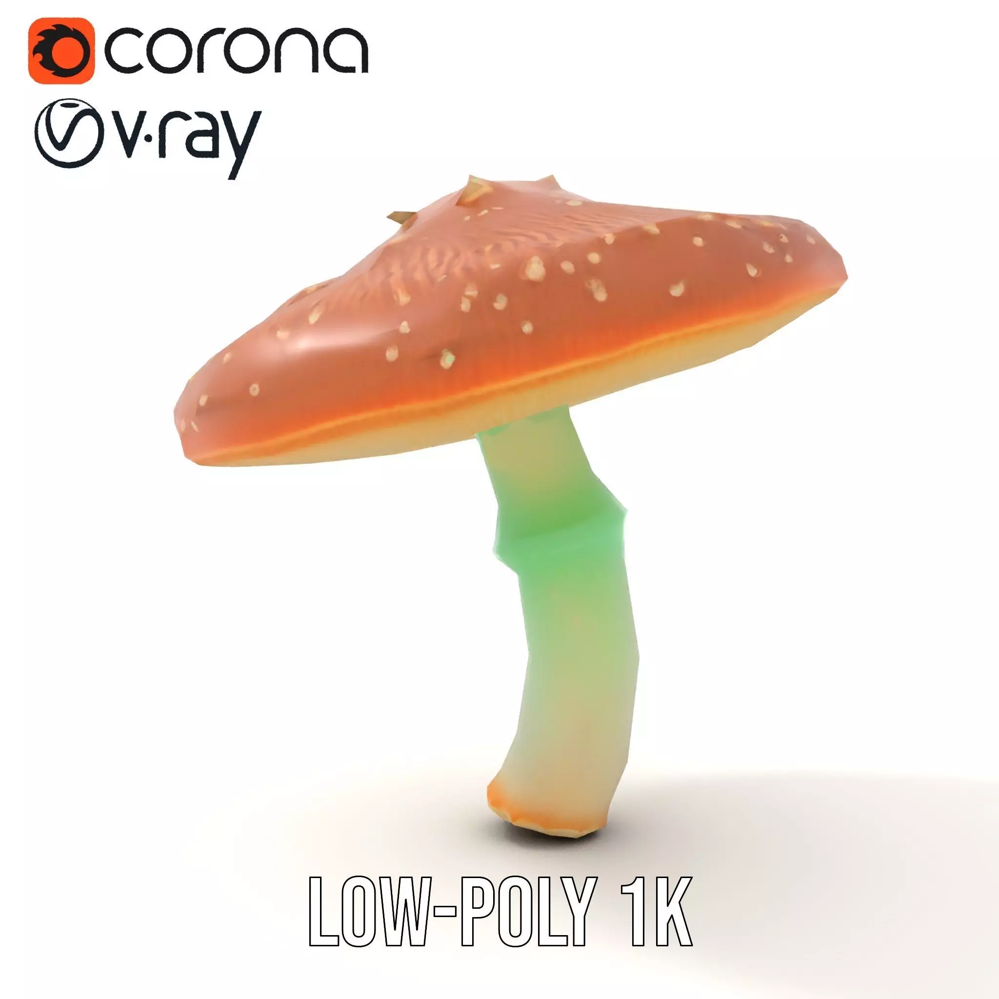 Spiky Mushroom model pack Low-poly 3D model_30