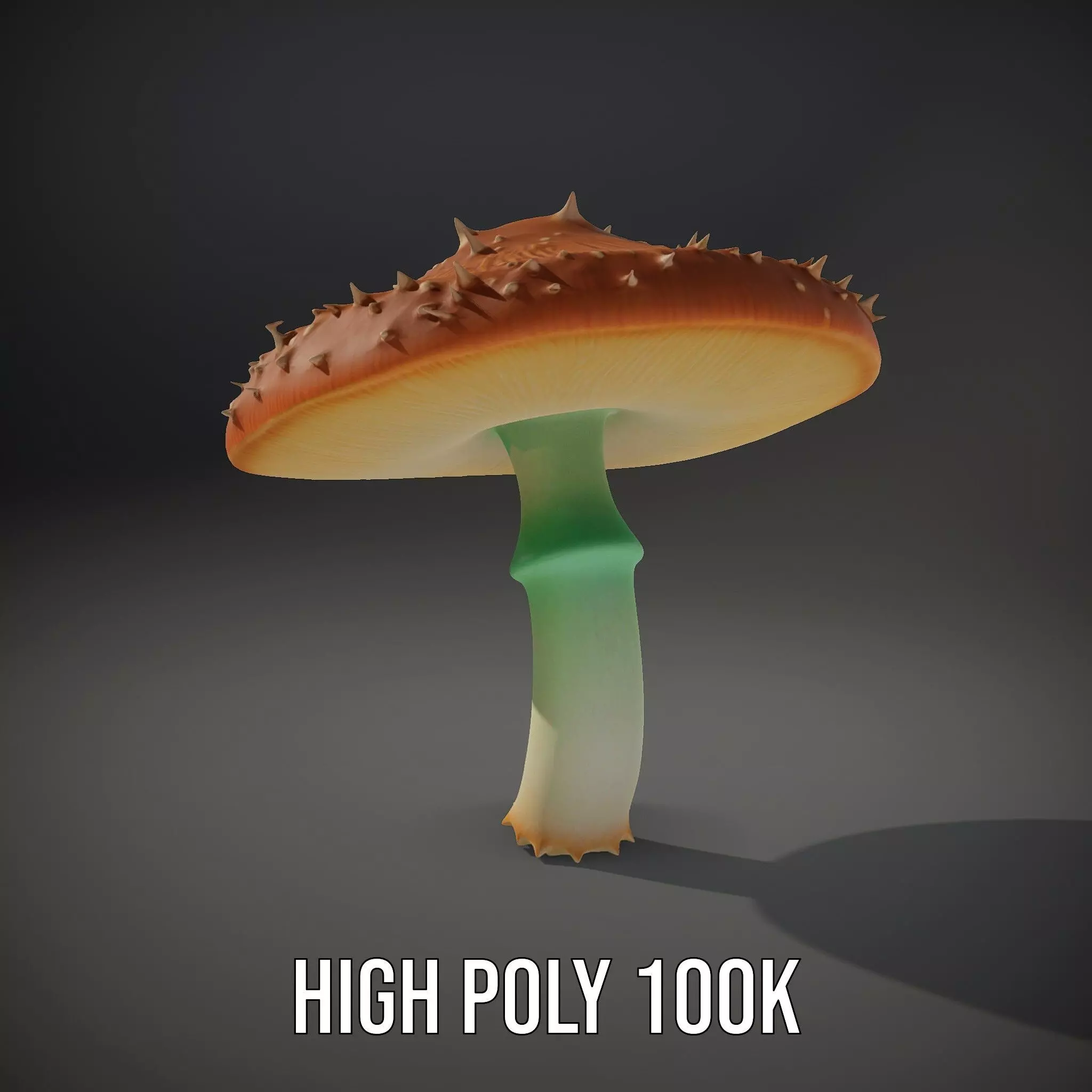 Spiky Mushroom model pack Low-poly 3D model_10