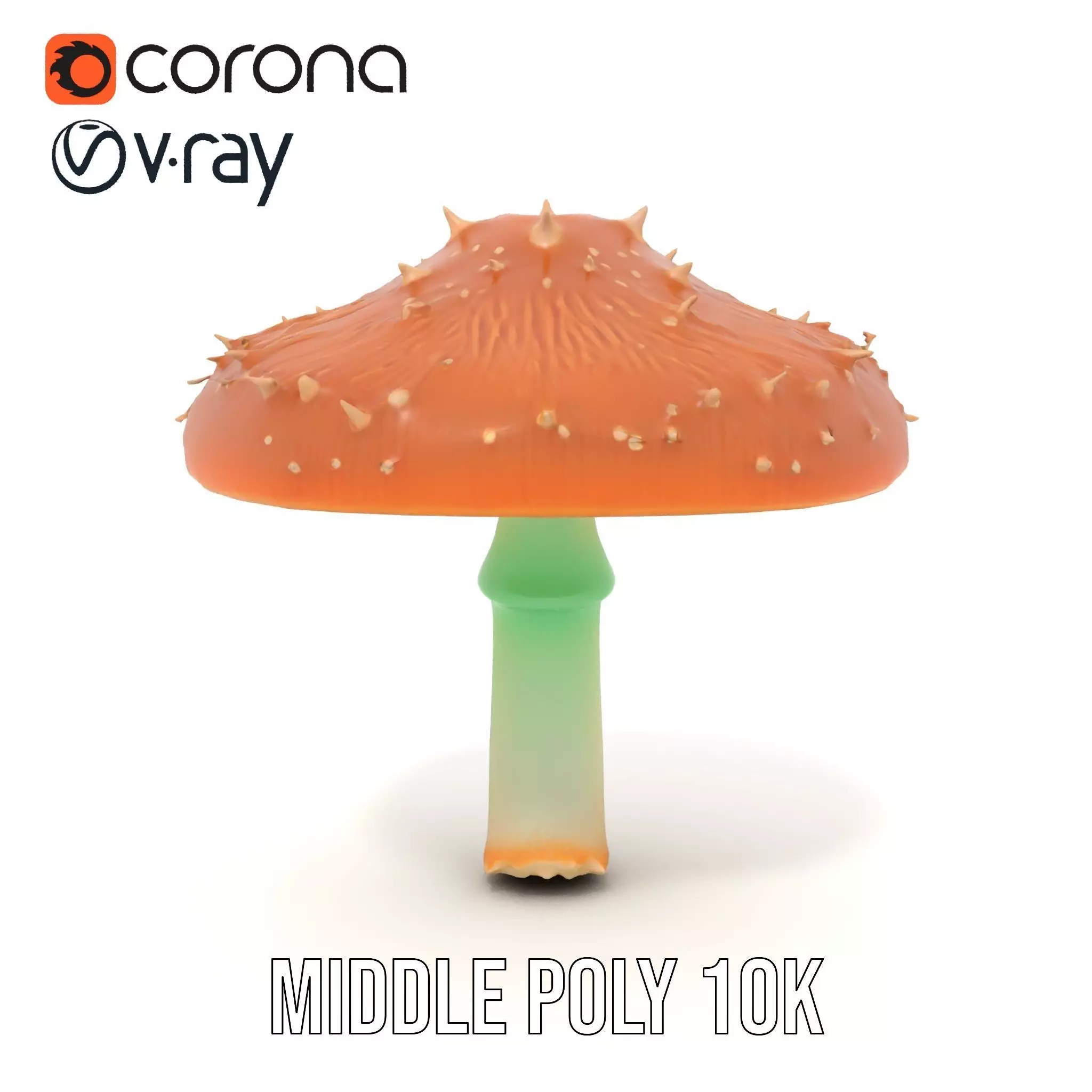 Spiky Mushroom model pack Low-poly 3D model_18