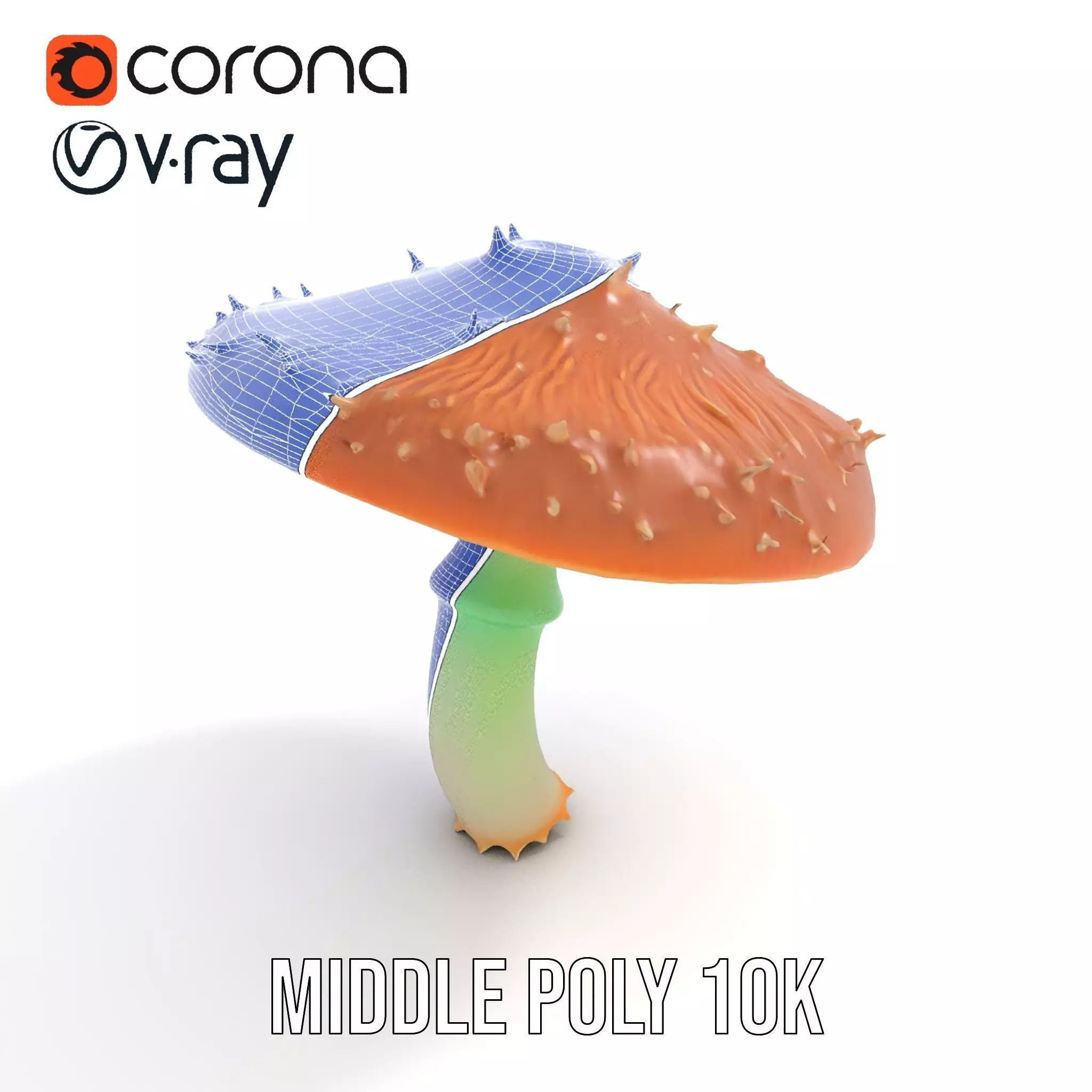 Spiky Mushroom model pack Low-poly 3D model_26