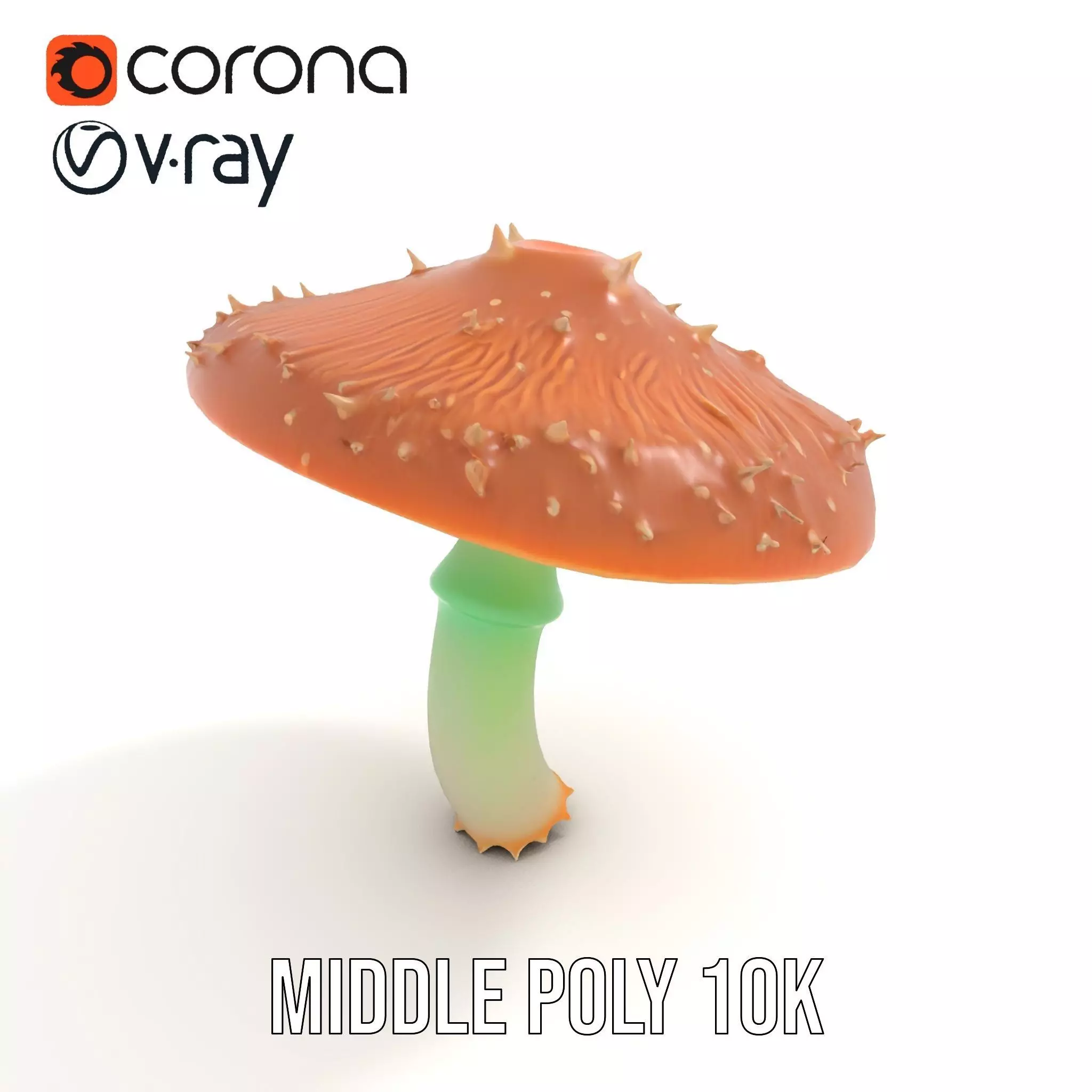 Spiky Mushroom model pack Low-poly 3D model_5