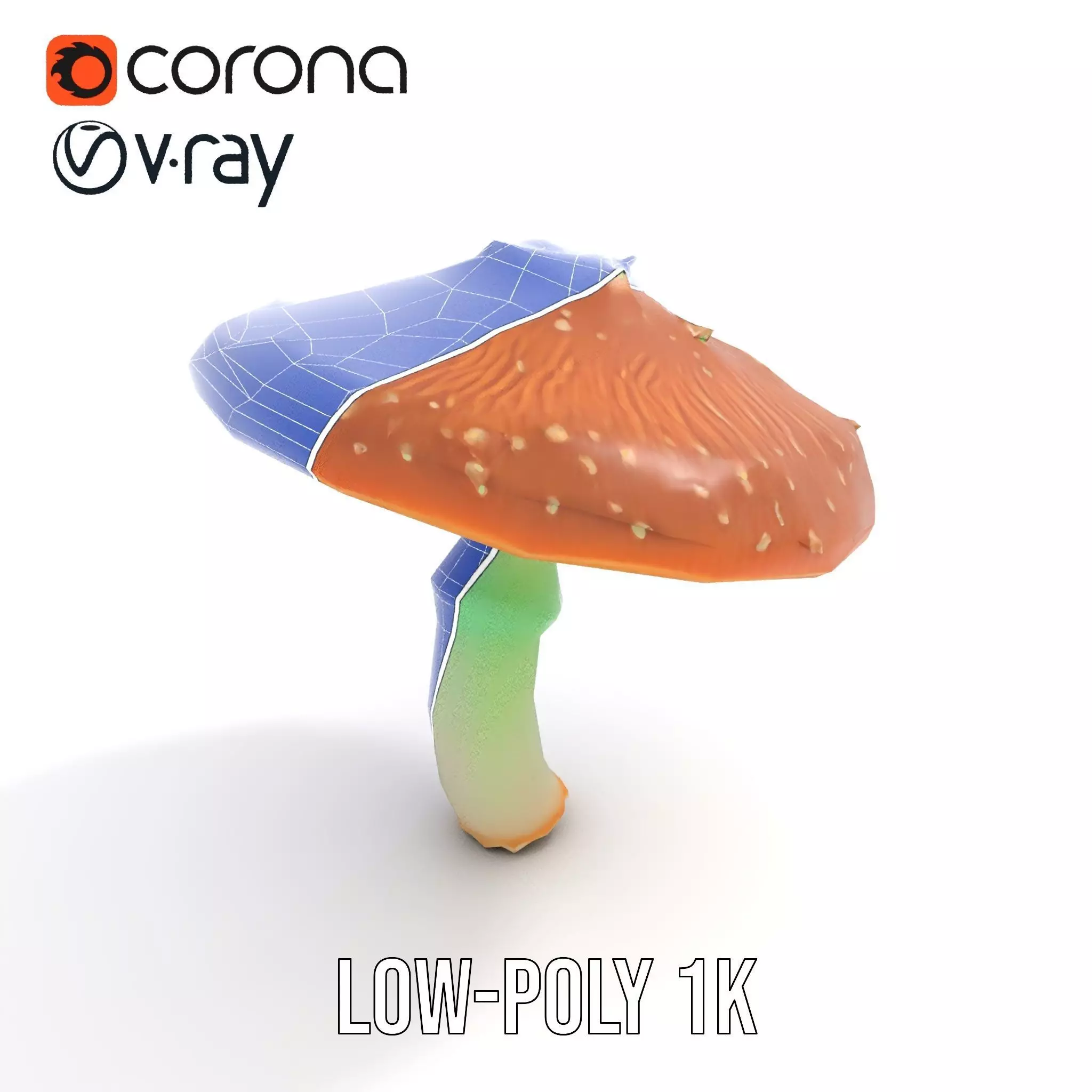 Spiky Mushroom model pack Low-poly 3D model_12