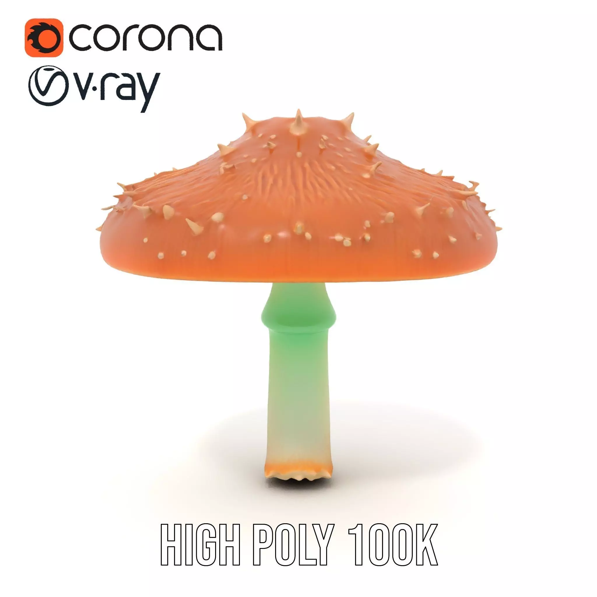 Spiky Mushroom model pack Low-poly 3D model_28