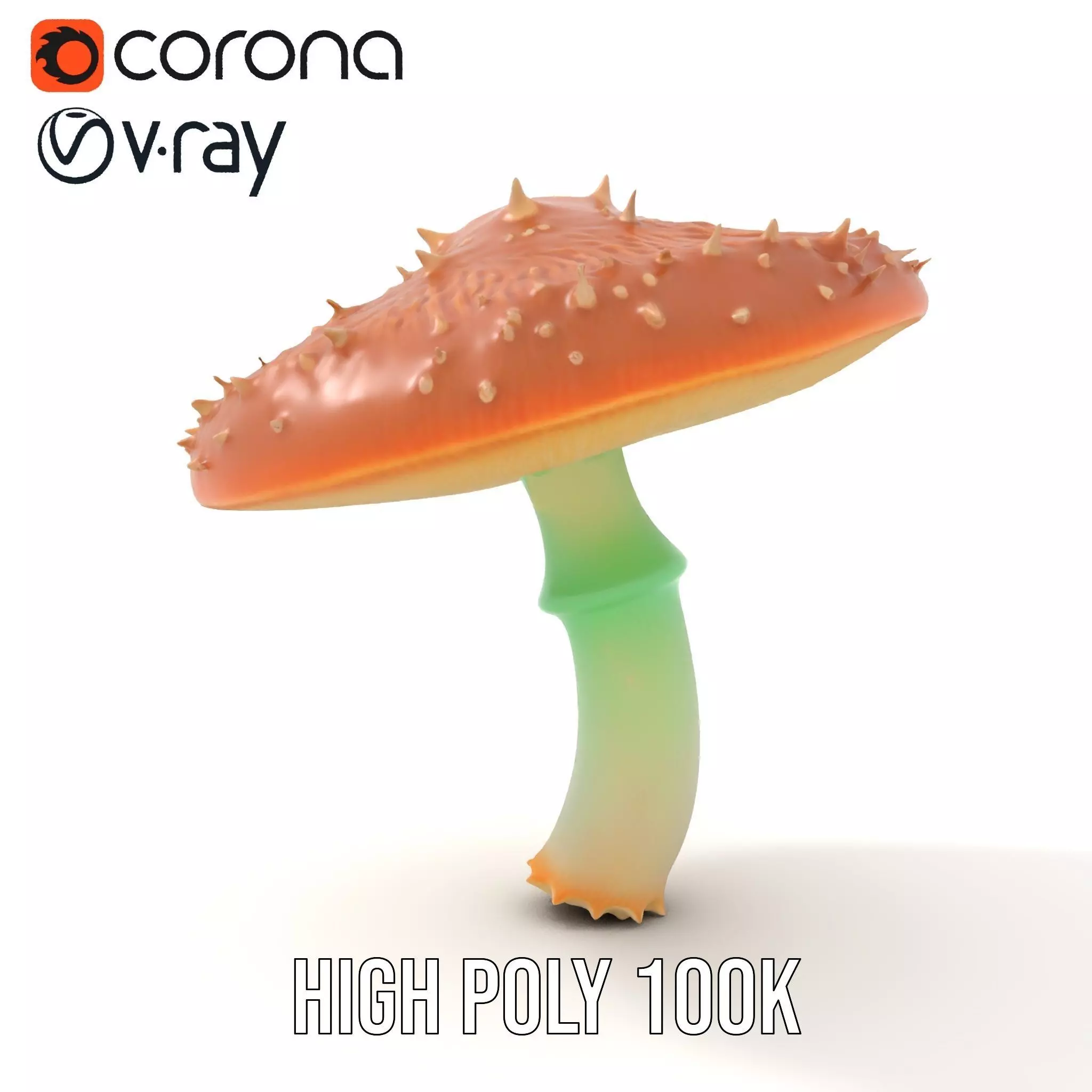Spiky Mushroom model pack Low-poly 3D model_25