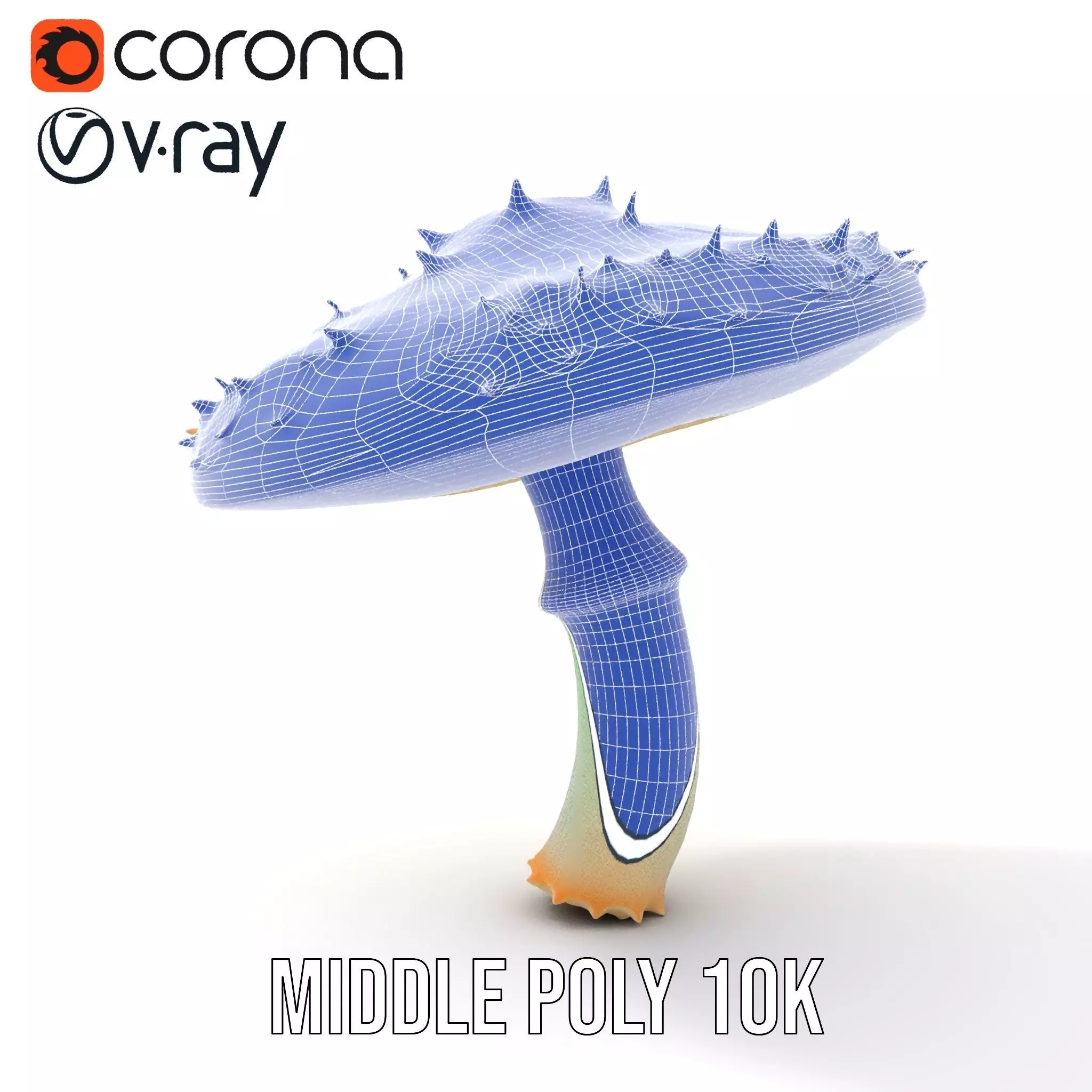 Spiky Mushroom model pack Low-poly 3D model_21
