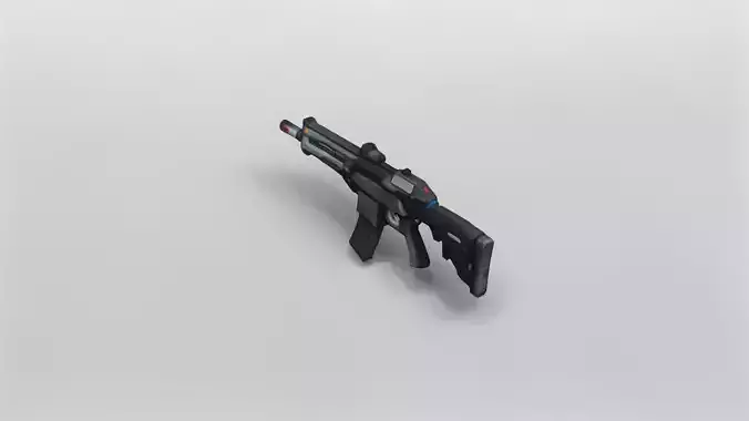 Futuristic Tactical Assault Rifle 3D Model