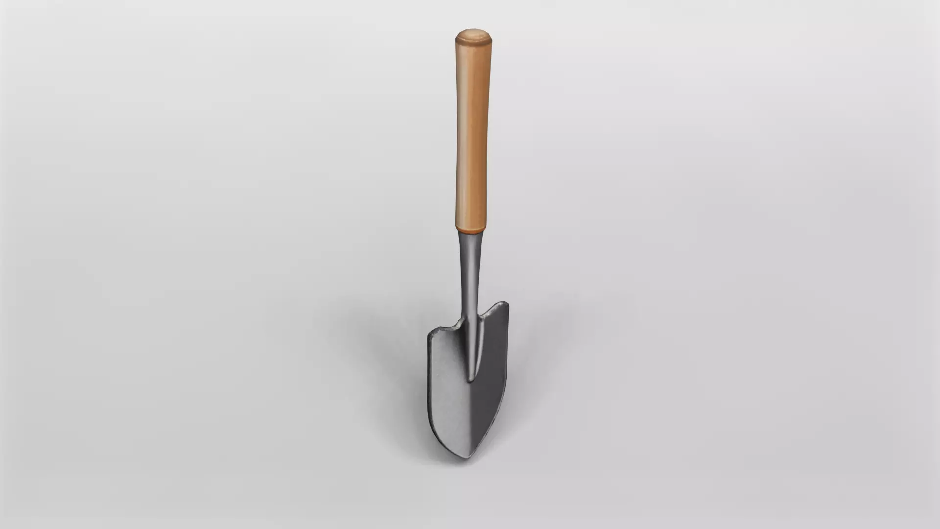 Detailed 3D Garden Hand Shovel Model 3D model_0