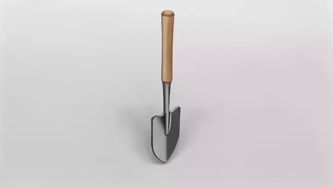 Detailed 3D Garden Hand Shovel Model