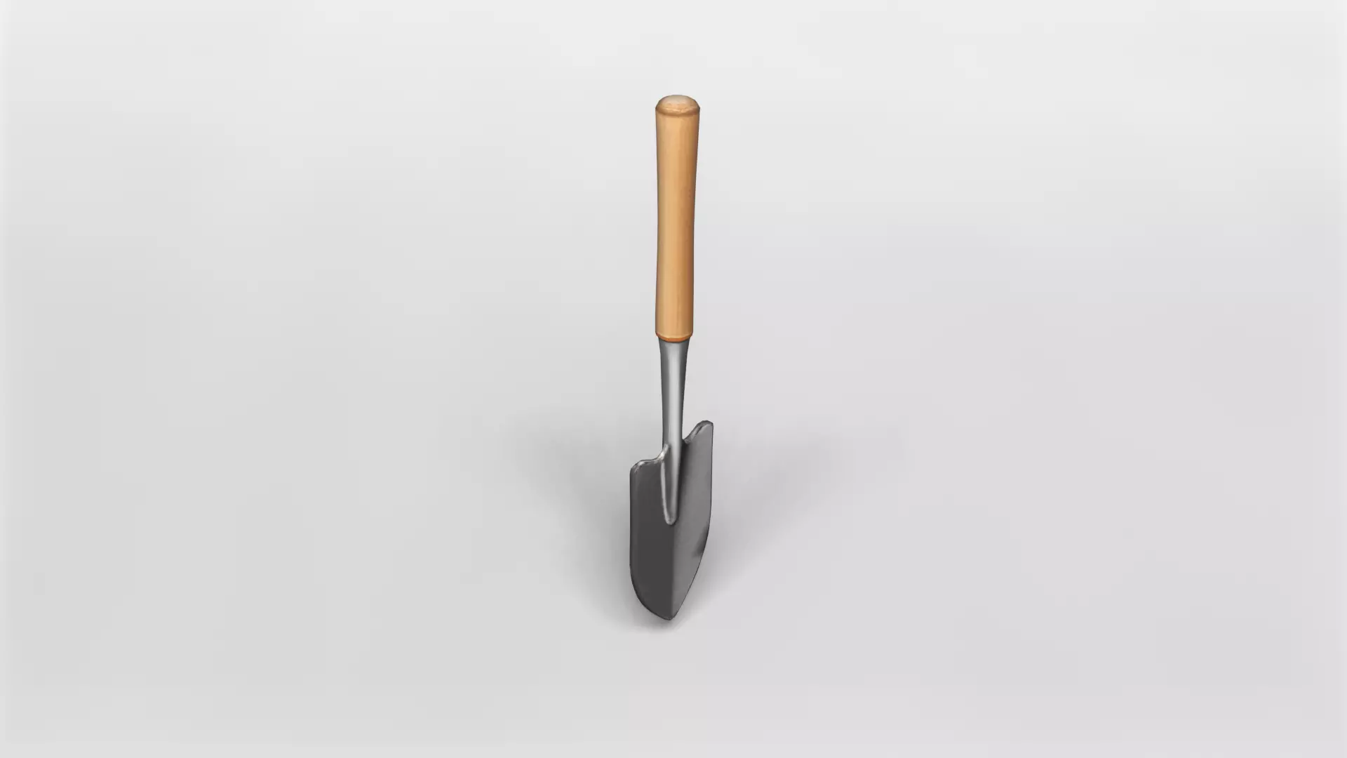 Detailed 3D Garden Hand Shovel Model 3D model_3