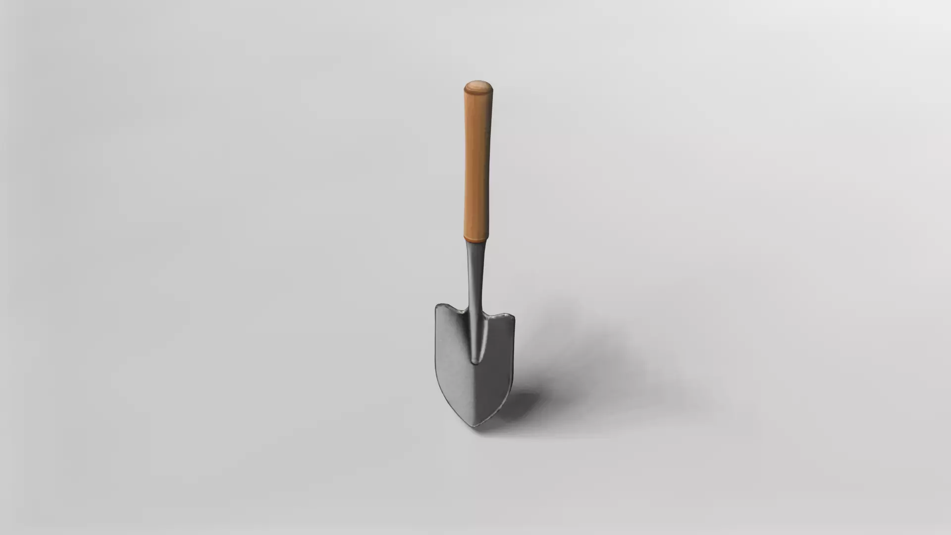 Detailed 3D Garden Hand Shovel Model 3D model_1