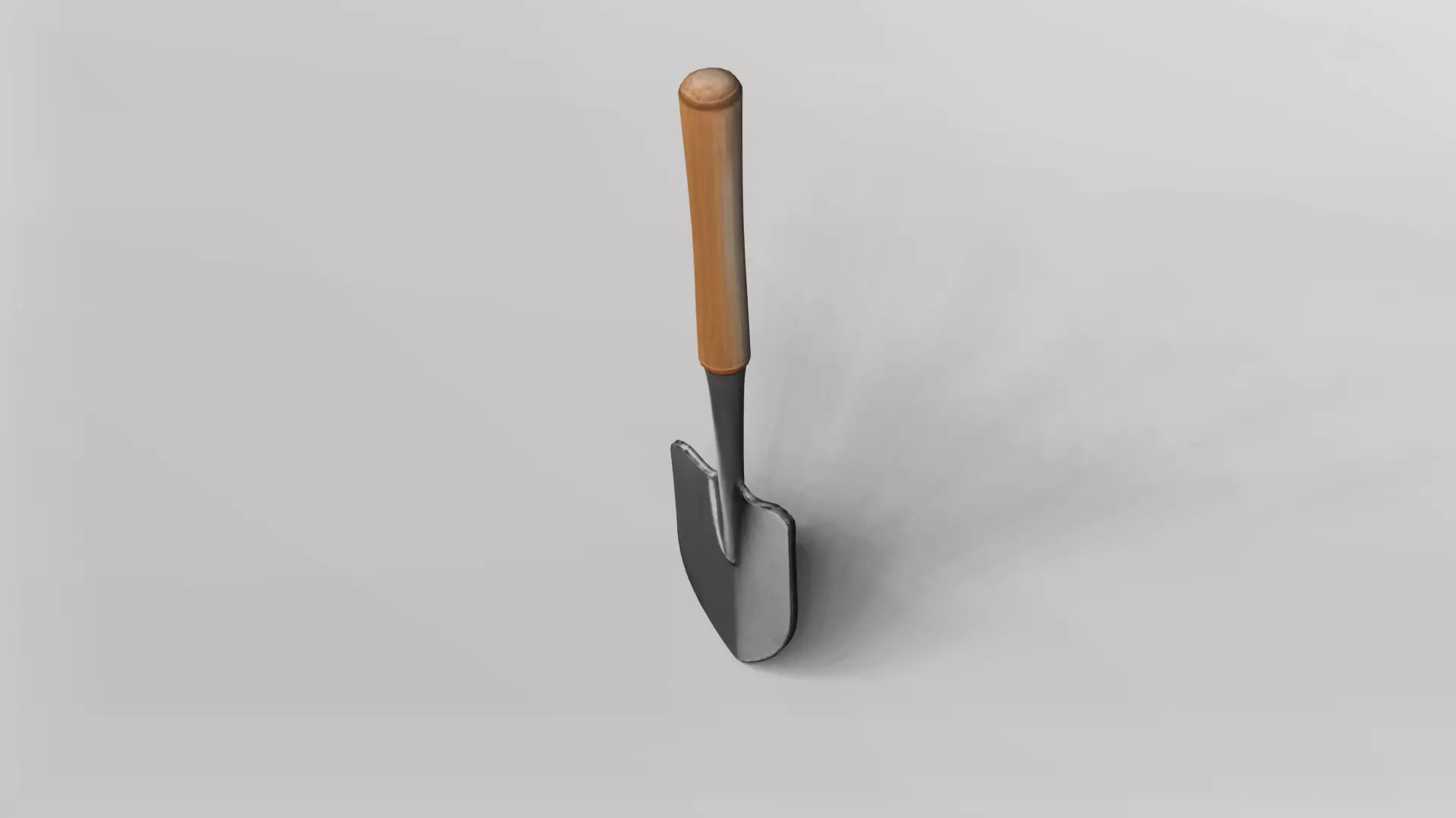 Detailed 3D Garden Hand Shovel Model 3D model_4