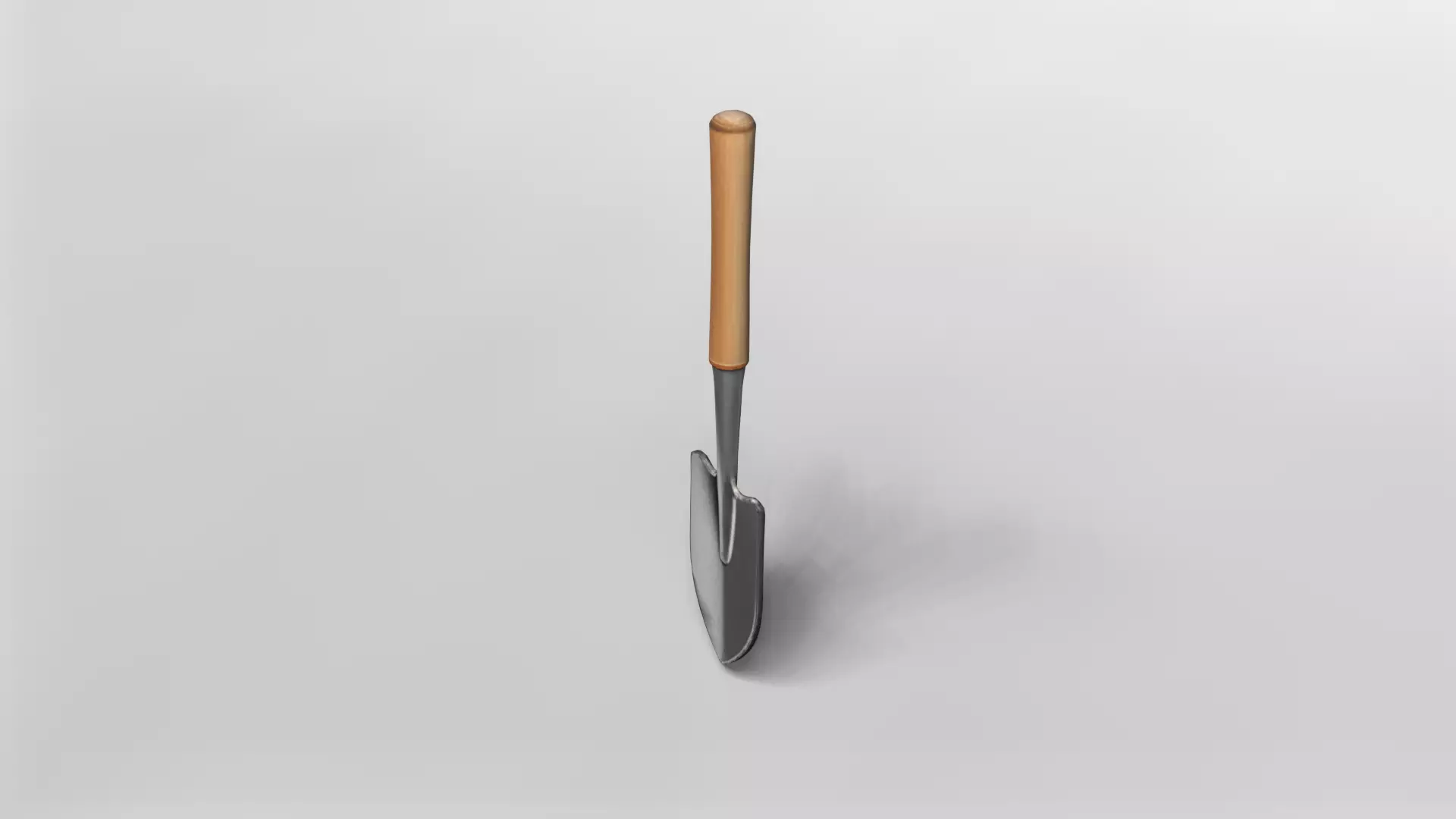 Detailed 3D Garden Hand Shovel Model 3D model_2