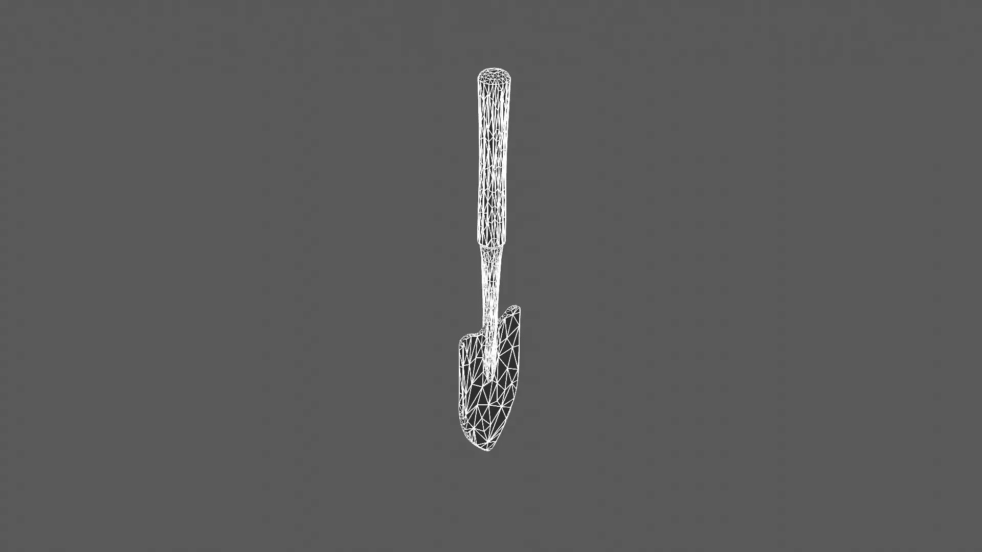 Detailed 3D Garden Hand Shovel Model 3D model_8