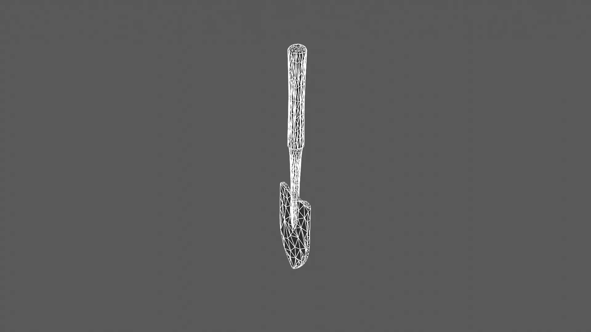 Detailed 3D Garden Hand Shovel Model 3D model_7