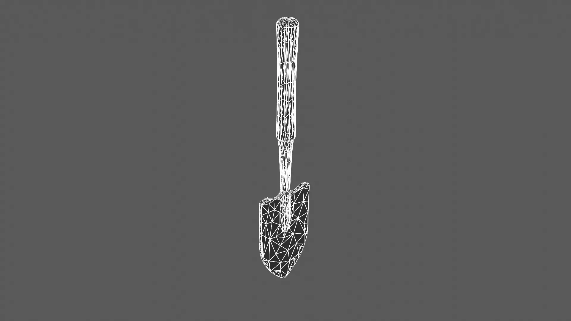 Detailed 3D Garden Hand Shovel Model 3D model_5